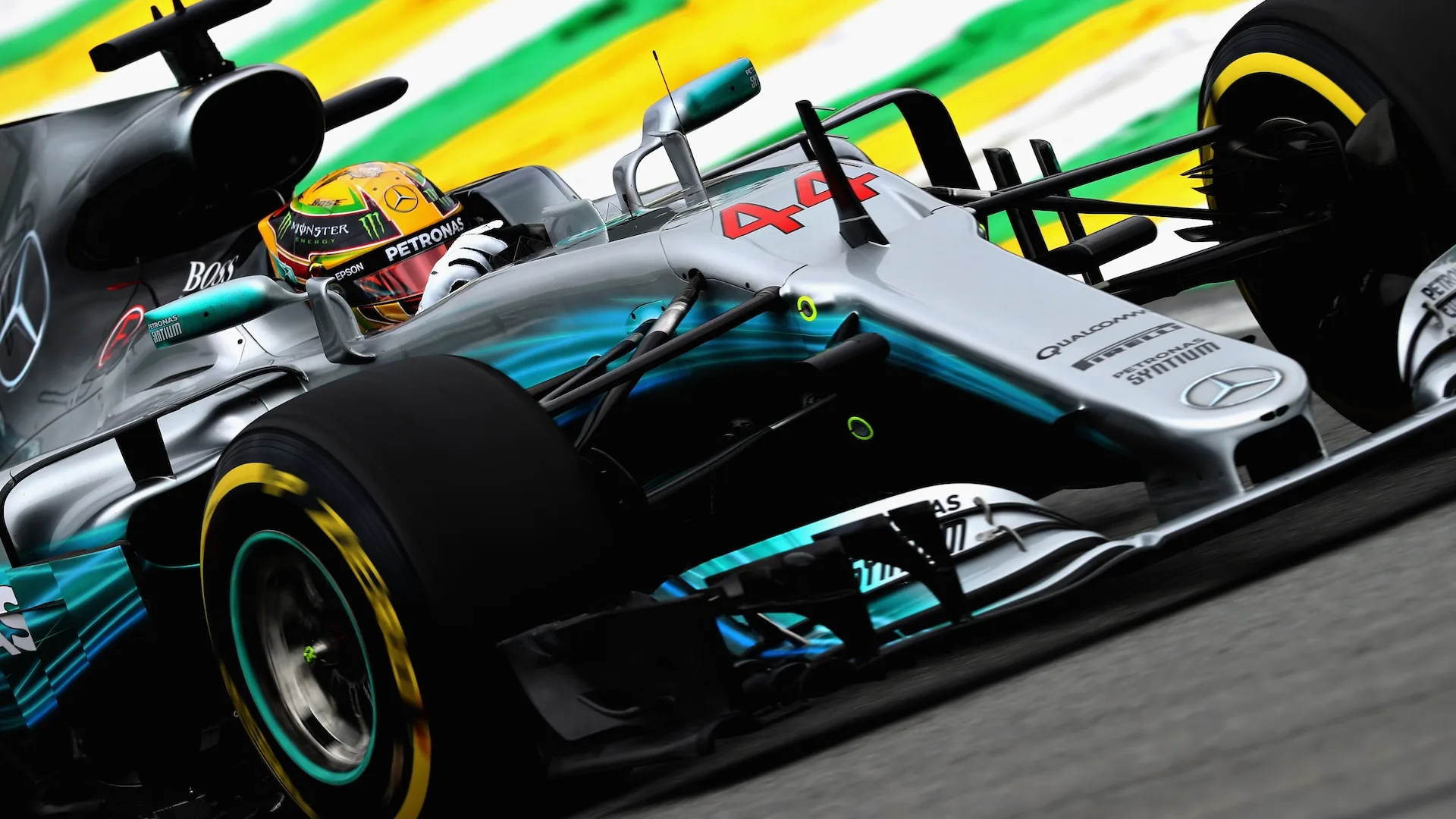 during final practice for the Formula One Grand Prix of Brazil at Autodromo Jose Carlos Pace on