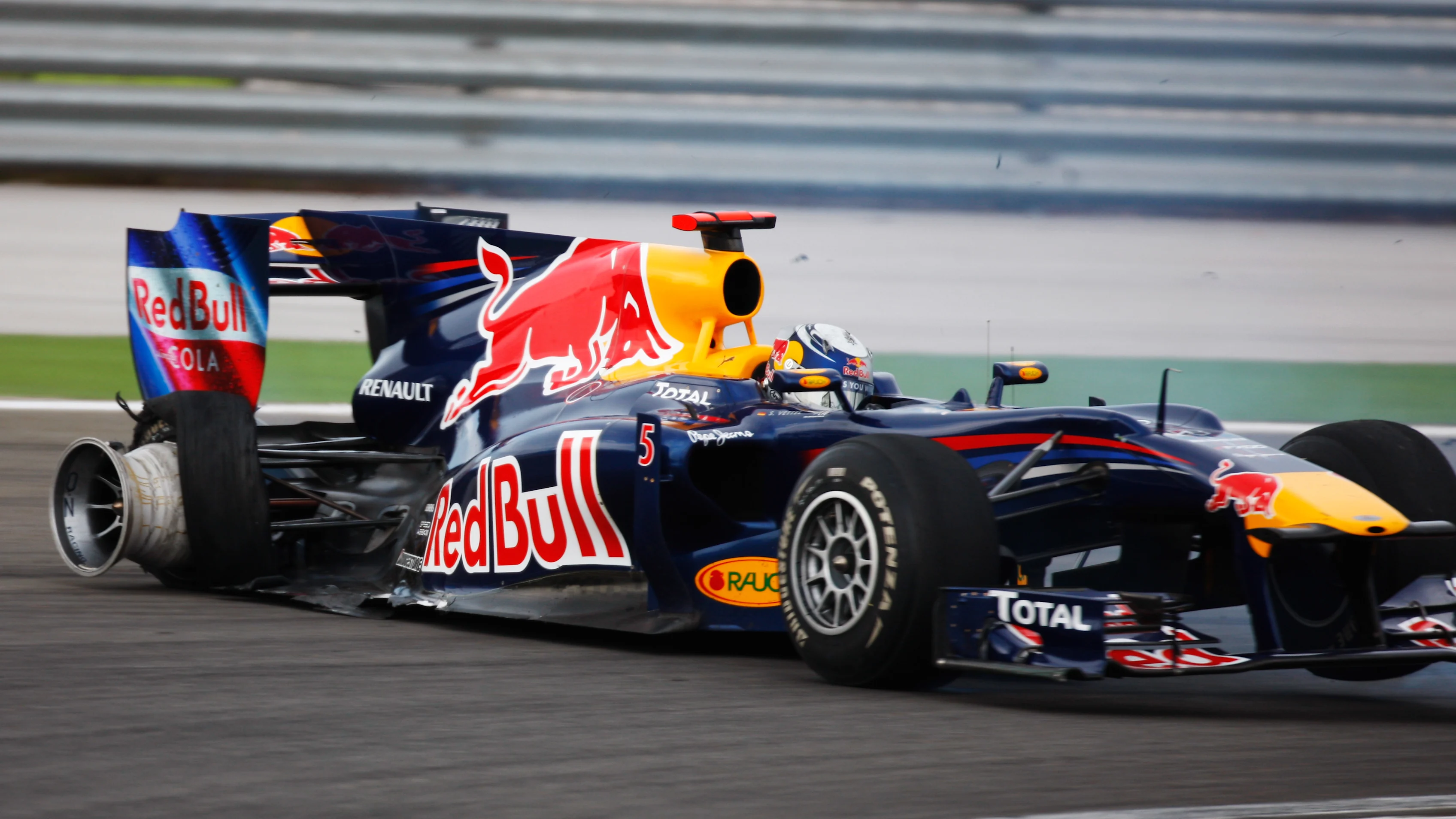 ISTANBUL, TURKEY - MAY 30: Sebastian Vettel of Germany and Red Bull Racing crashes out after