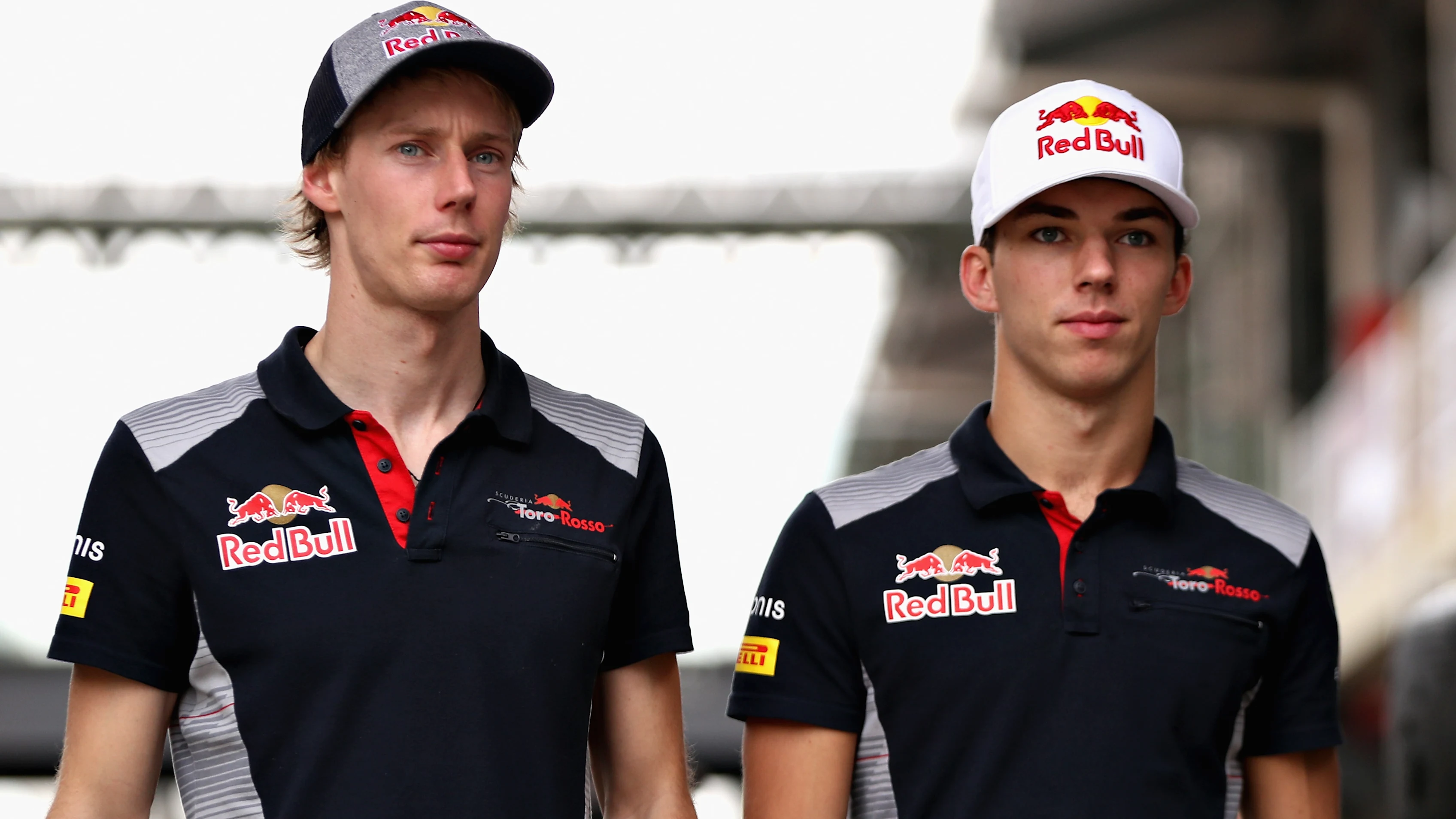 SAO PAULO, BRAZIL - NOVEMBER 10: Pierre Gasly of France and Scuderia Toro Rosso and Brendon