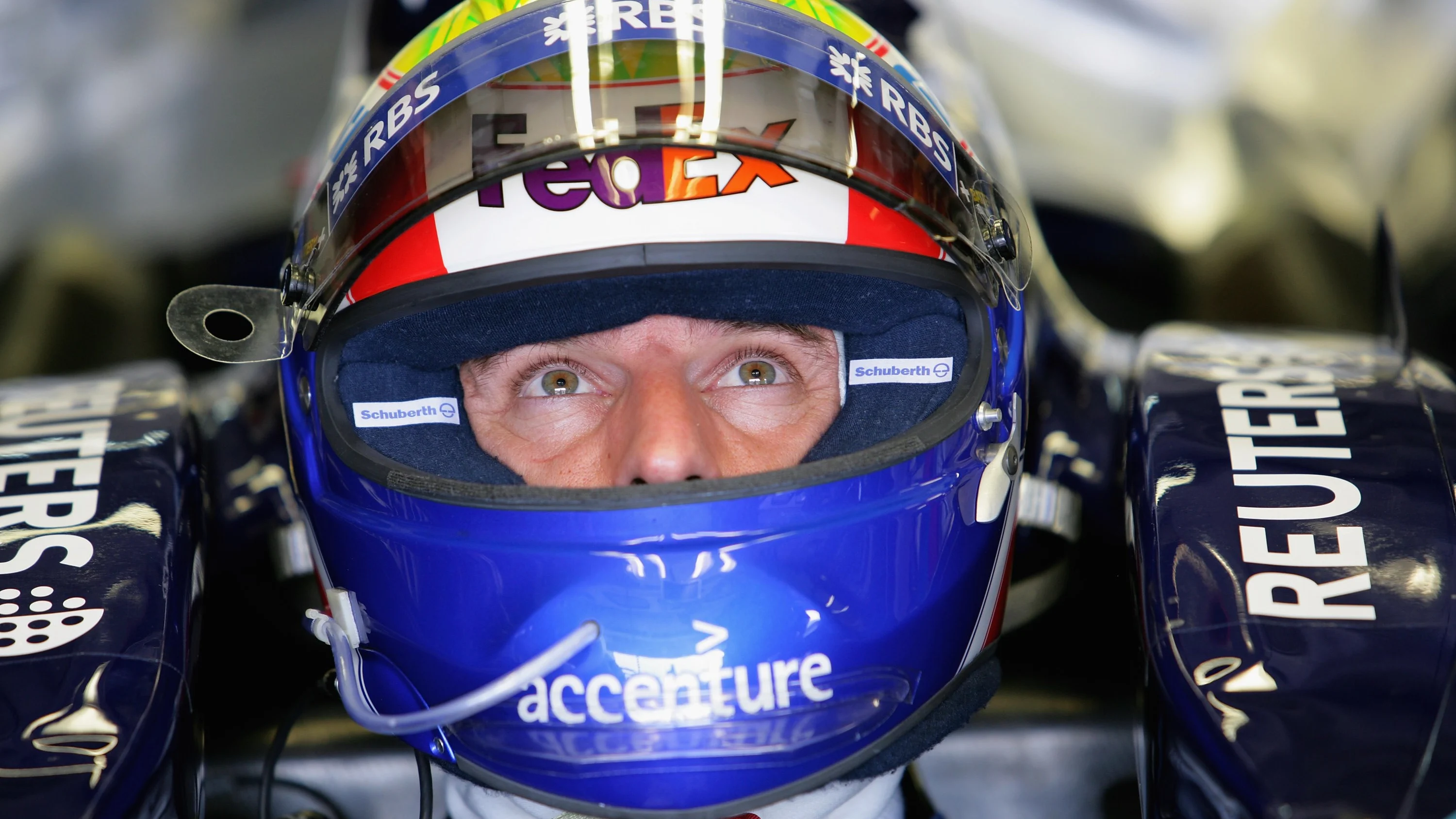 HOCKENHEIM, GERMANY - JULY 28: Mark Webber of Australia and Williams in the pits during second