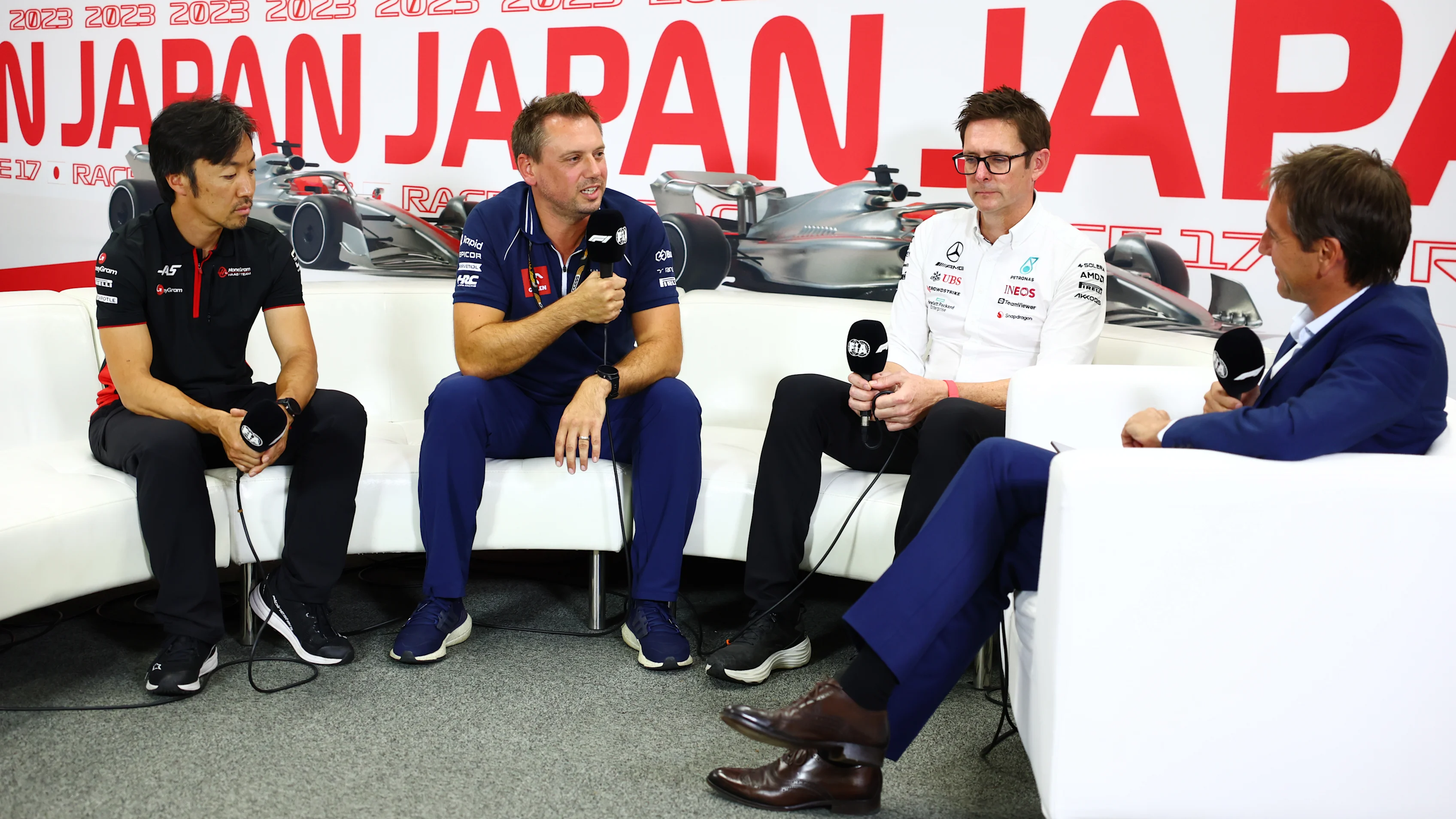 SUZUKA, JAPAN - SEPTEMBER 22: Ayao Komatsu, Trackside Engineering Director at Haas F1, Jonathan