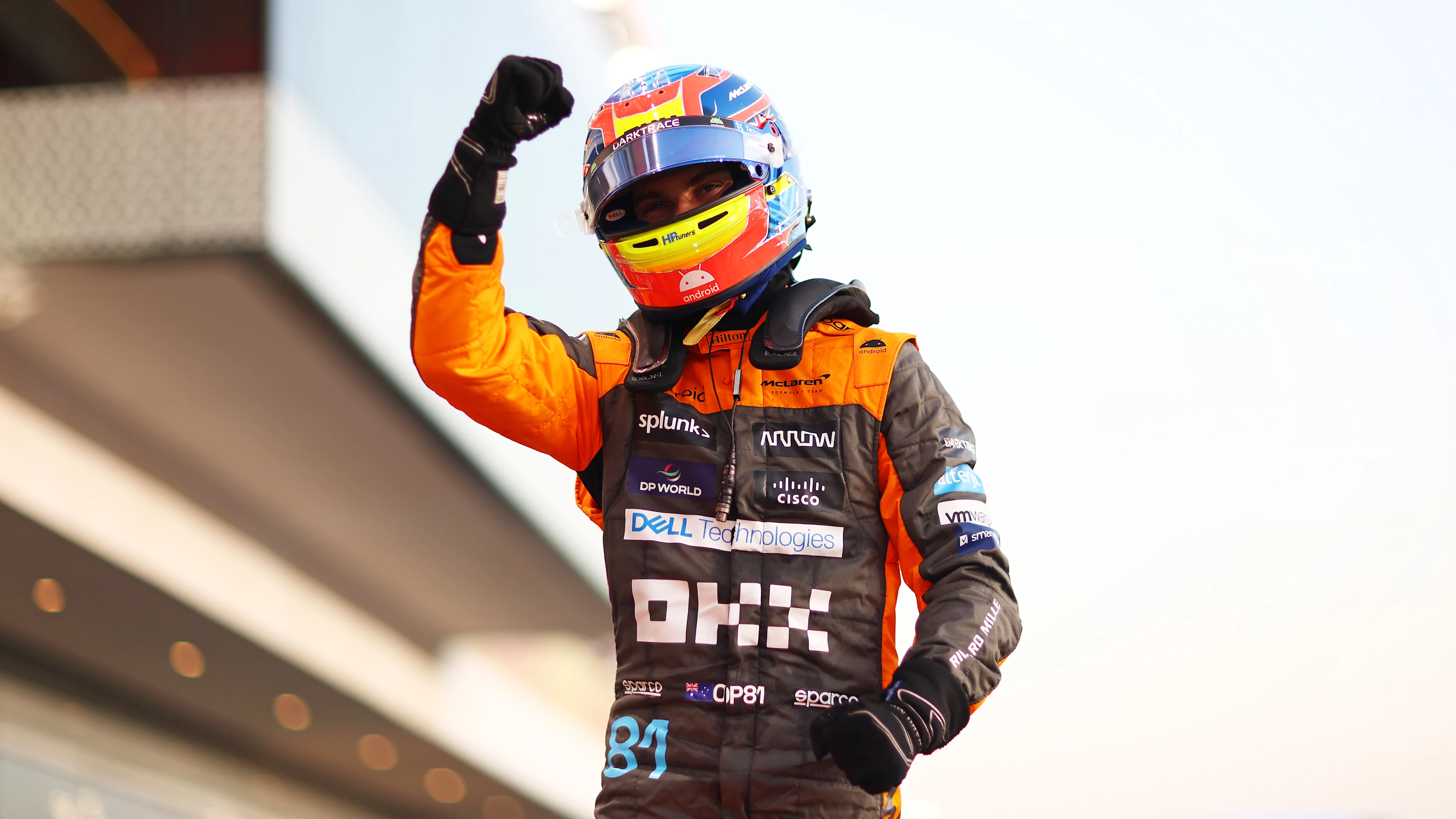 LUSAIL CITY, QATAR - OCTOBER 07: Sprint Shootout fastest qualifier Oscar Piastri of Australia and