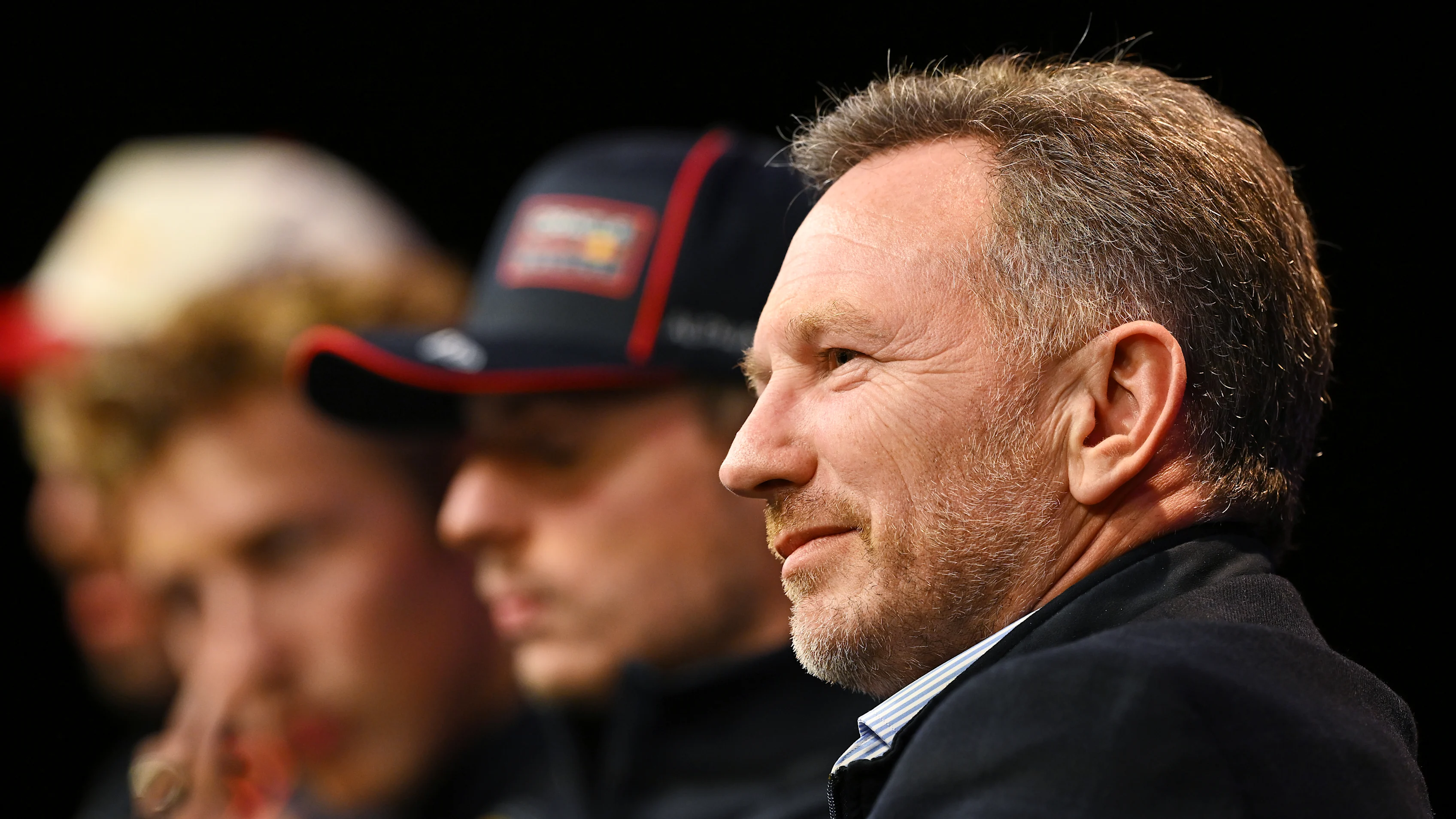 LONDON, ENGLAND - FEBRUARY 18: Christian Horner, Team Principal of Oracle Red Bull Racing looks on