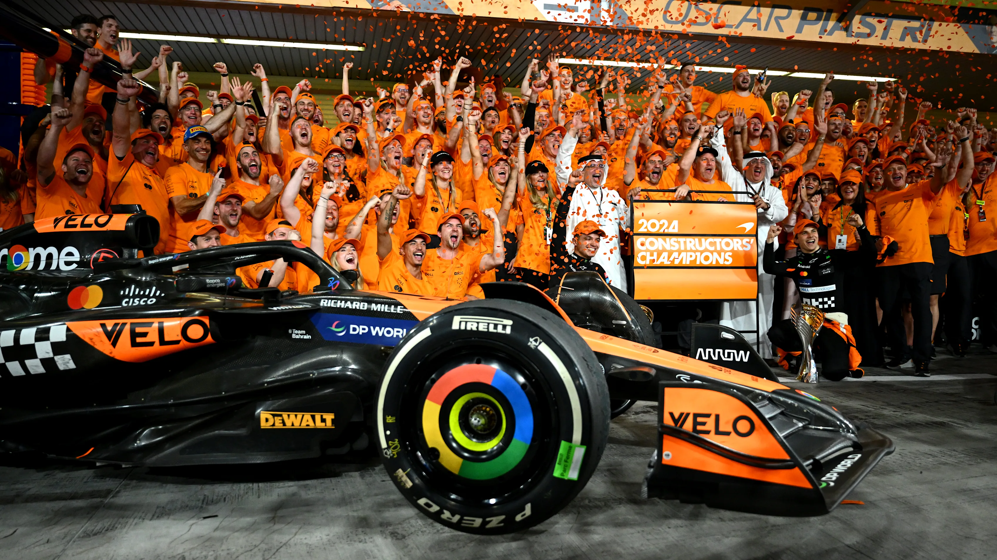 ABU DHABI, UNITED ARAB EMIRATES - DECEMBER 08: Race winner Lando Norris of Great Britain and