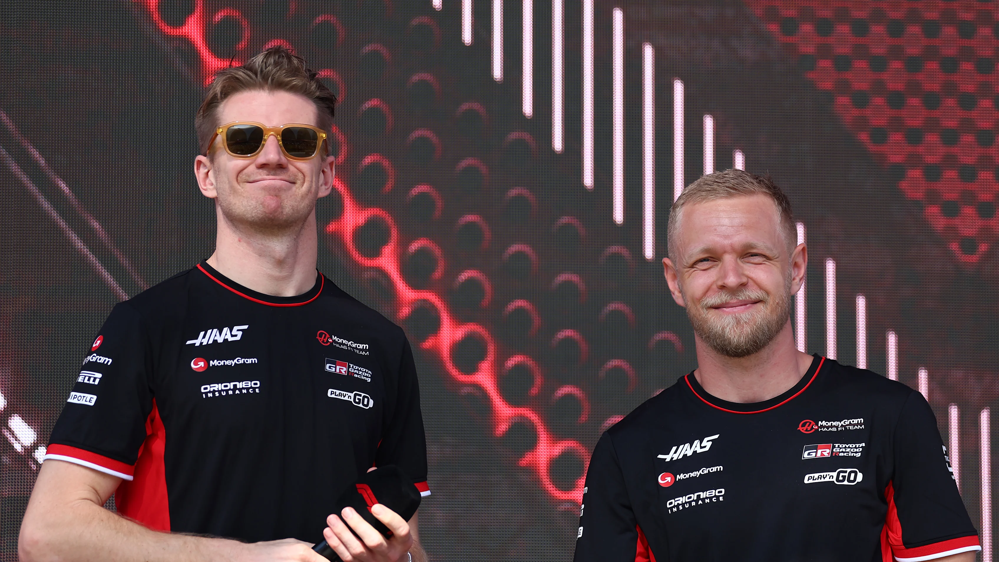 ABU DHABI, UNITED ARAB EMIRATES - DECEMBER 07: Nico Hulkenberg of Germany and Haas F1 and Kevin
