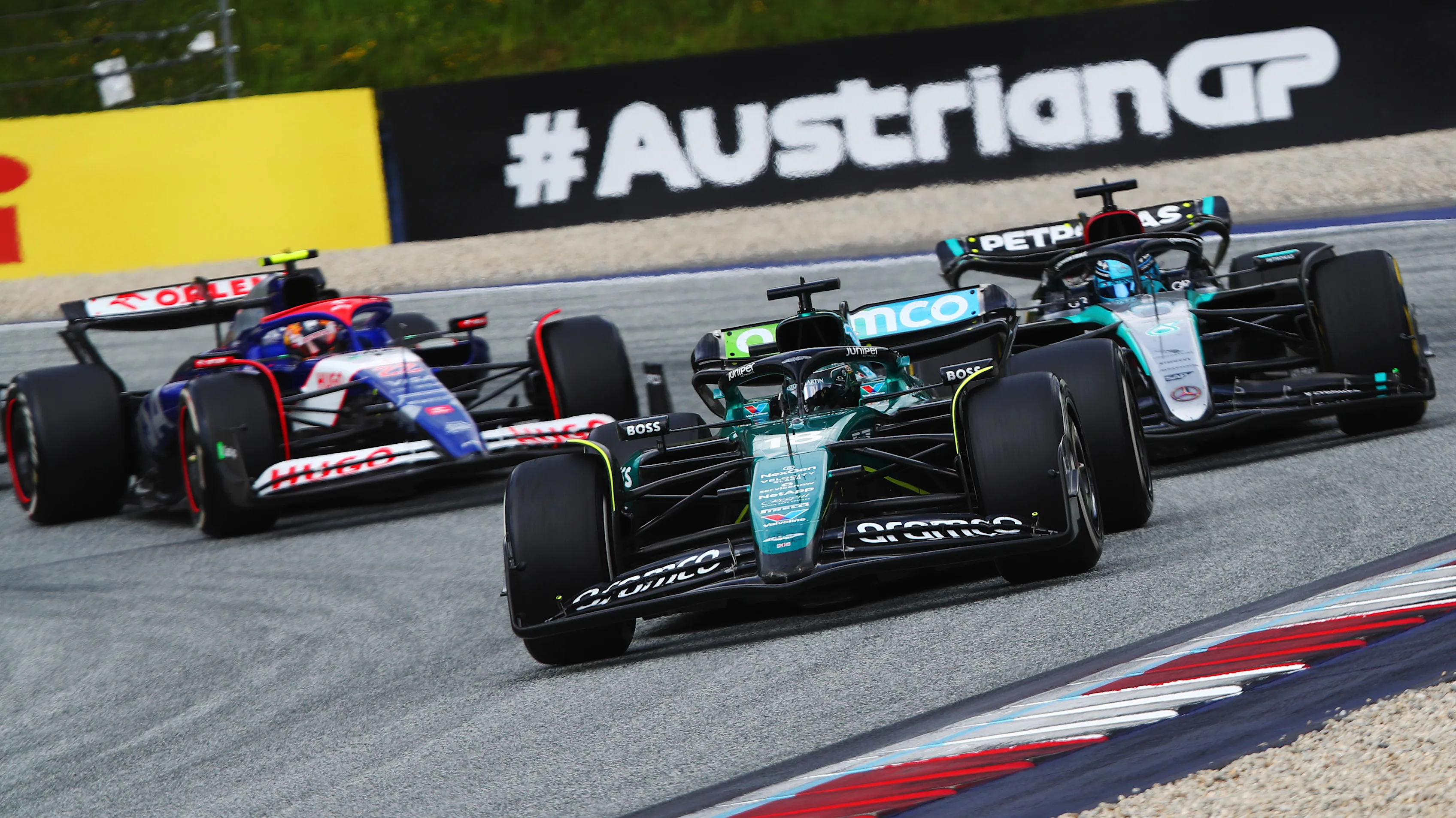 SPIELBERG, AUSTRIA - JUNE 30: Lance Stroll of Canada driving the (18) Aston Martin AMR24 Mercedes