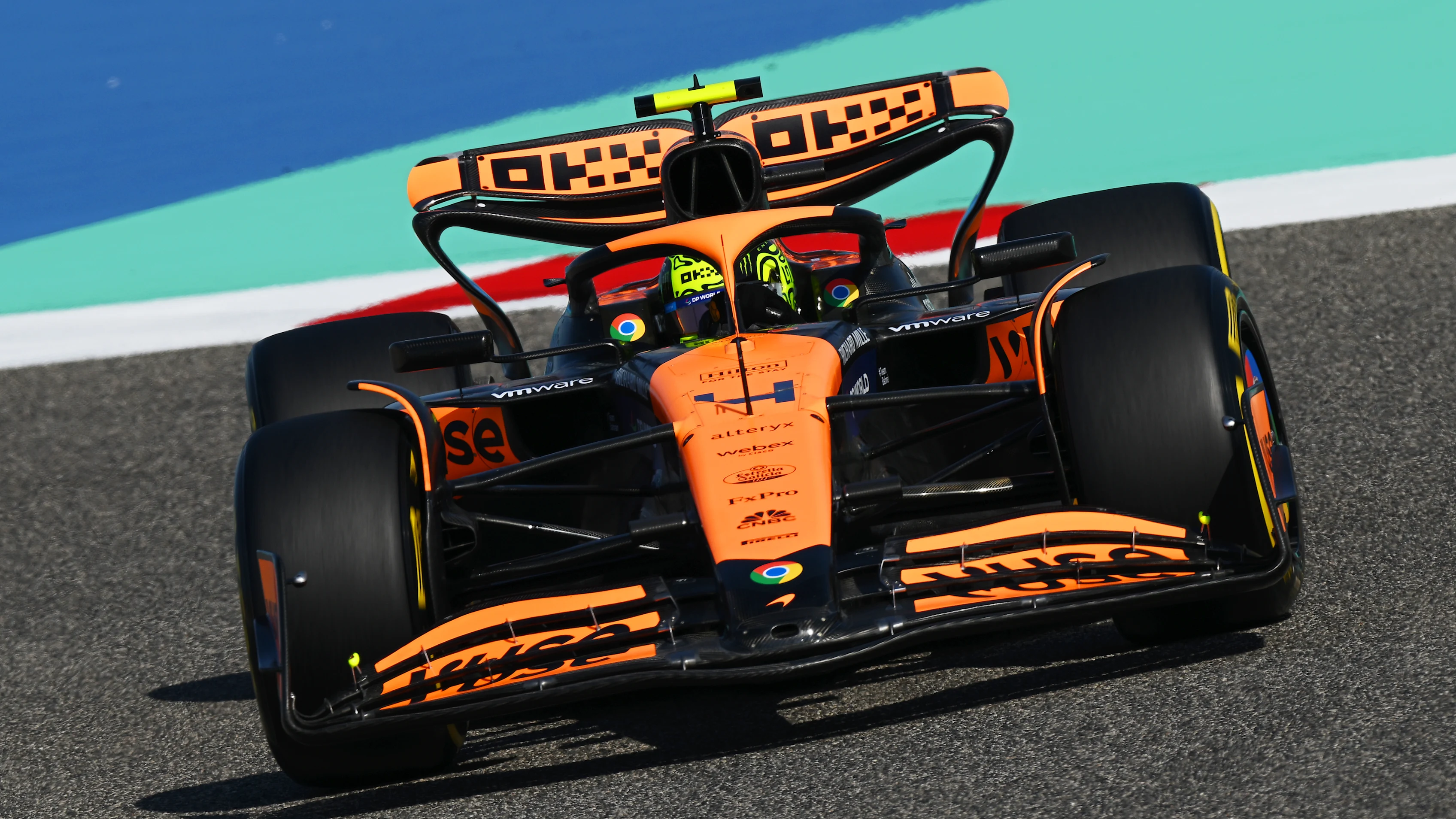 BAHRAIN, BAHRAIN - FEBRUARY 29: Lando Norris of Great Britain driving the (4) McLaren MCL38