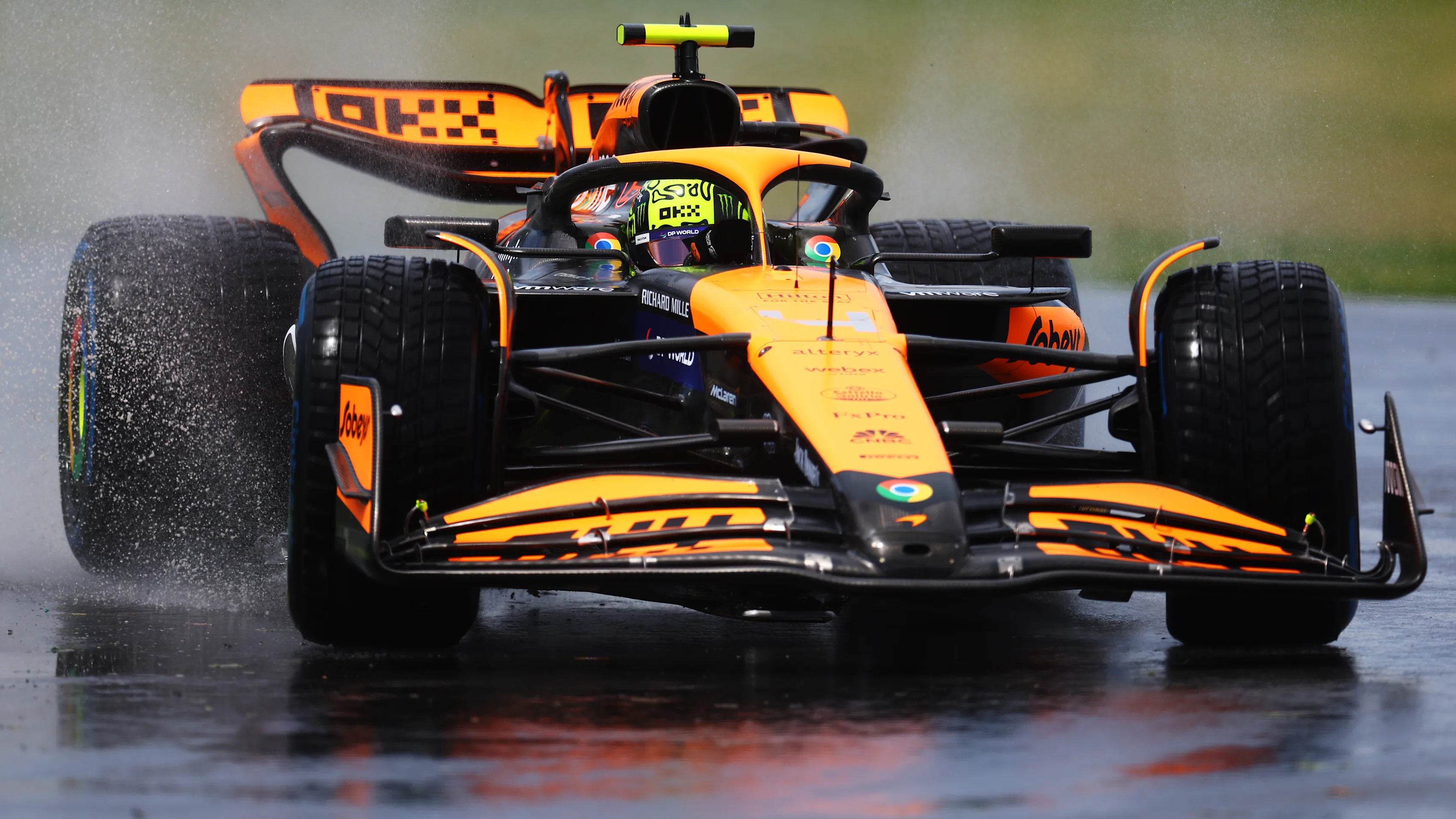 MONTREAL, QUEBEC - JUNE 07: Lando Norris of Great Britain driving the (4) McLaren MCL38 Mercedes on