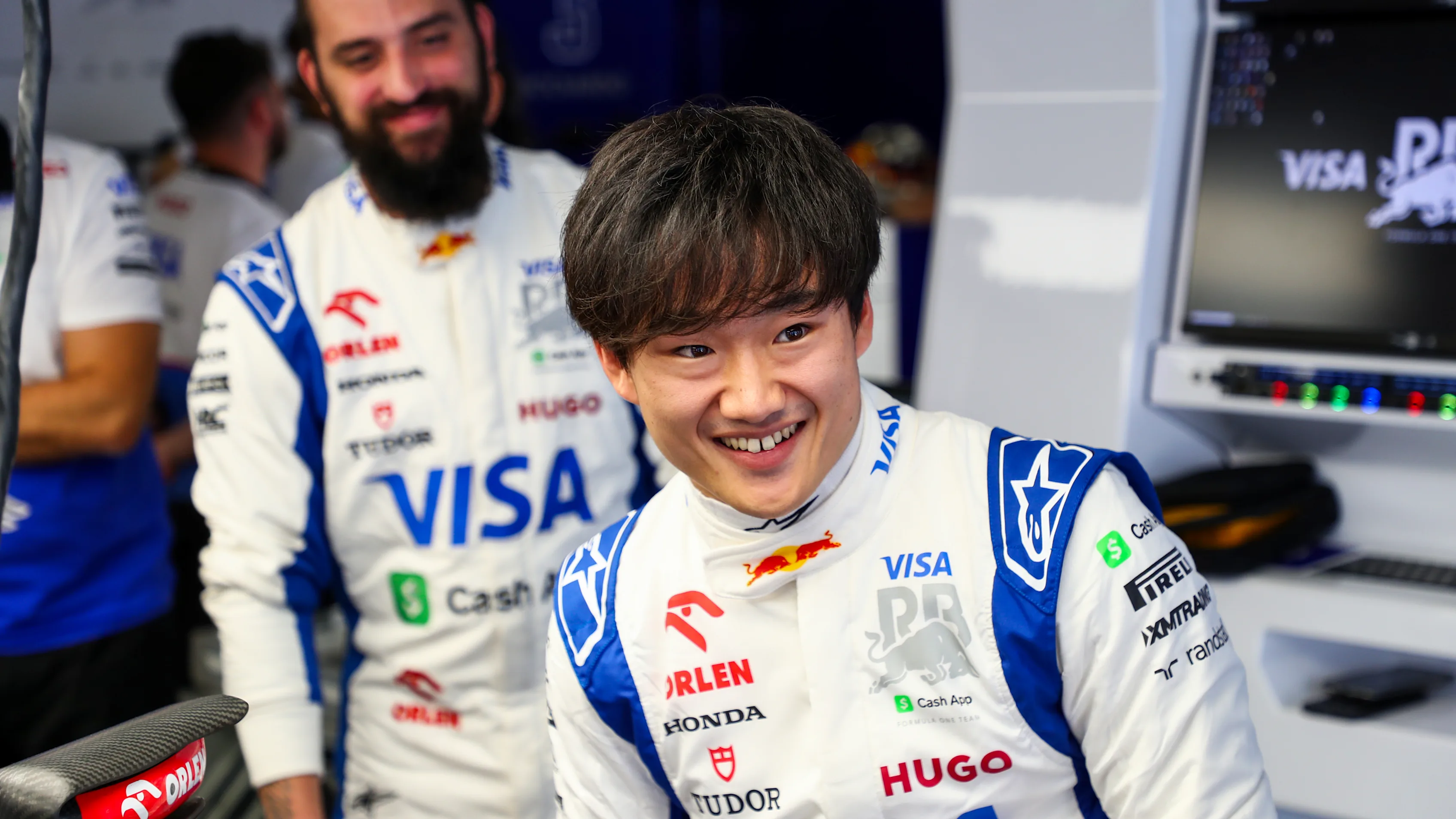 SHANGHAI, CHINA - APRIL 18: Yuki Tsunoda of Scuderia Visa Cash App RB during previews ahead of the