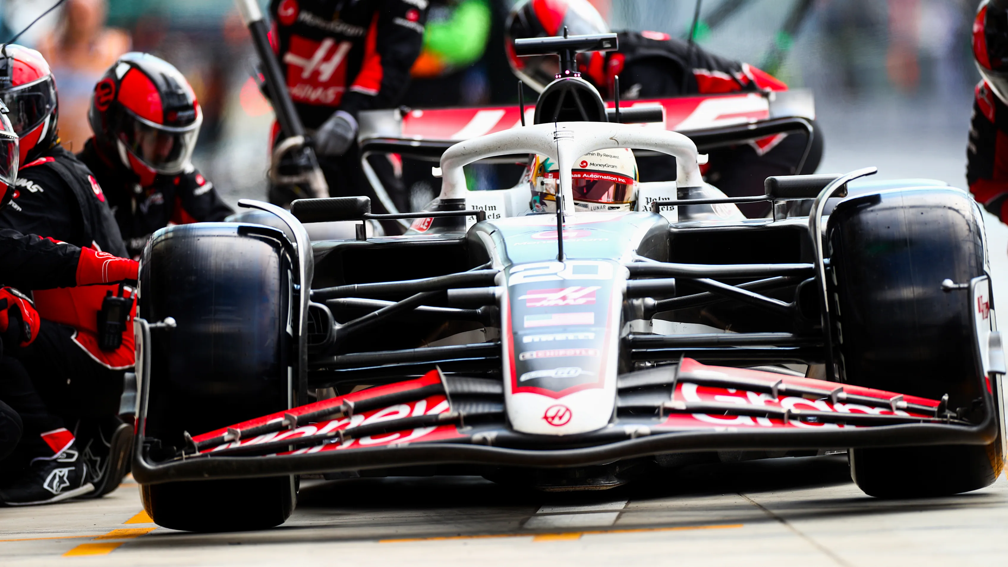 MONZA, ITALY - SEPTEMBER 01: Kevin Magnussen of Denmark and Haas during the F1 Grand Prix of Italy