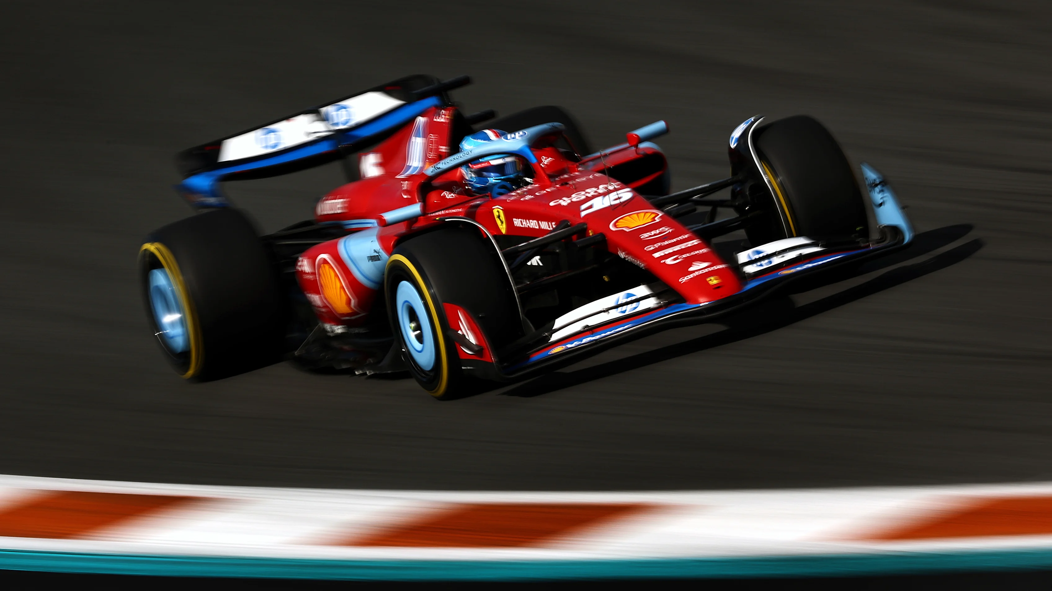MIAMI, FLORIDA - MAY 03: Charles Leclerc of Monaco driving the (16) Ferrari SF-24 on track during