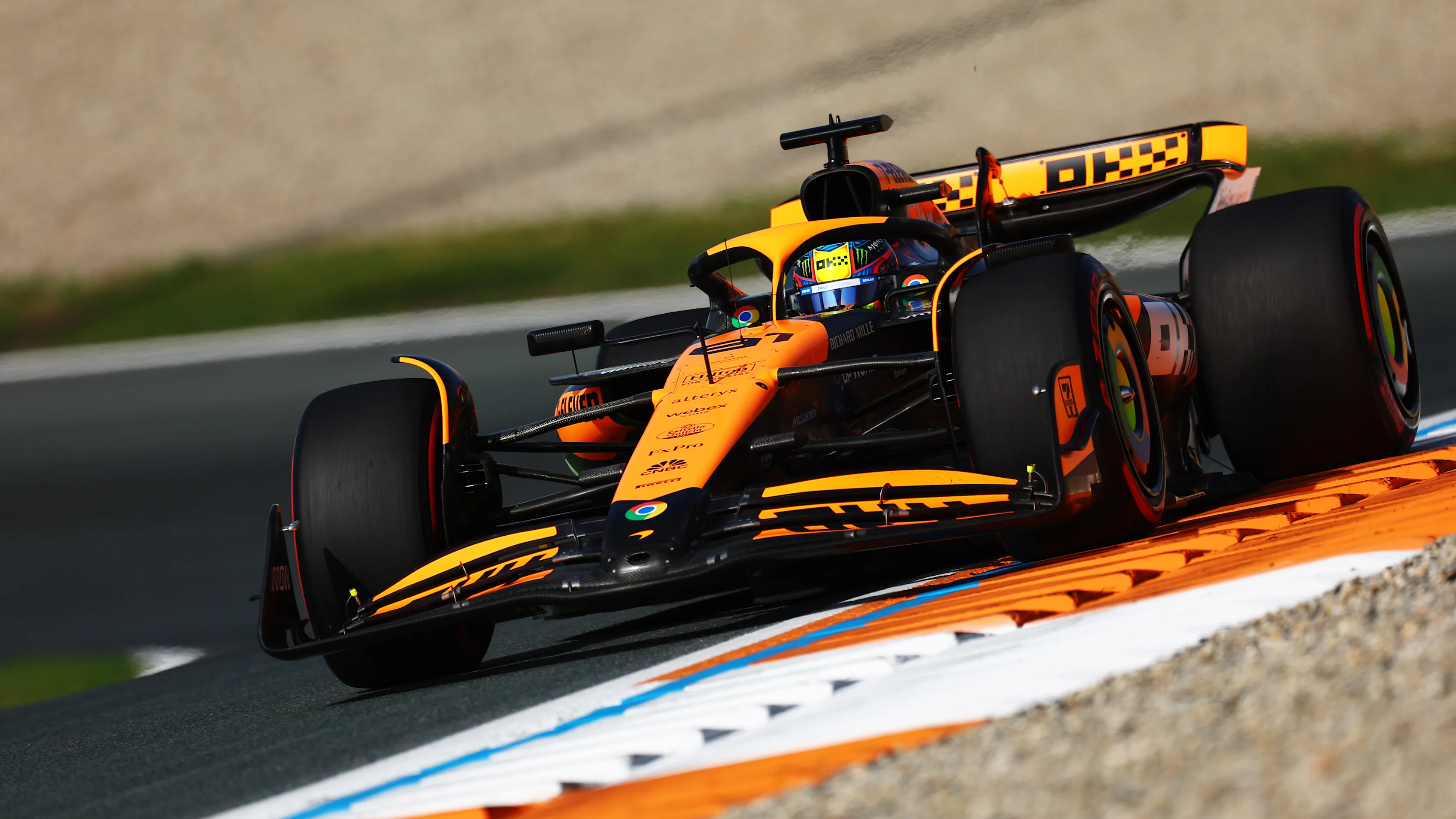 ZANDVOORT, NETHERLANDS - AUGUST 23: Oscar Piastri of Australia driving the (81) McLaren MCL38