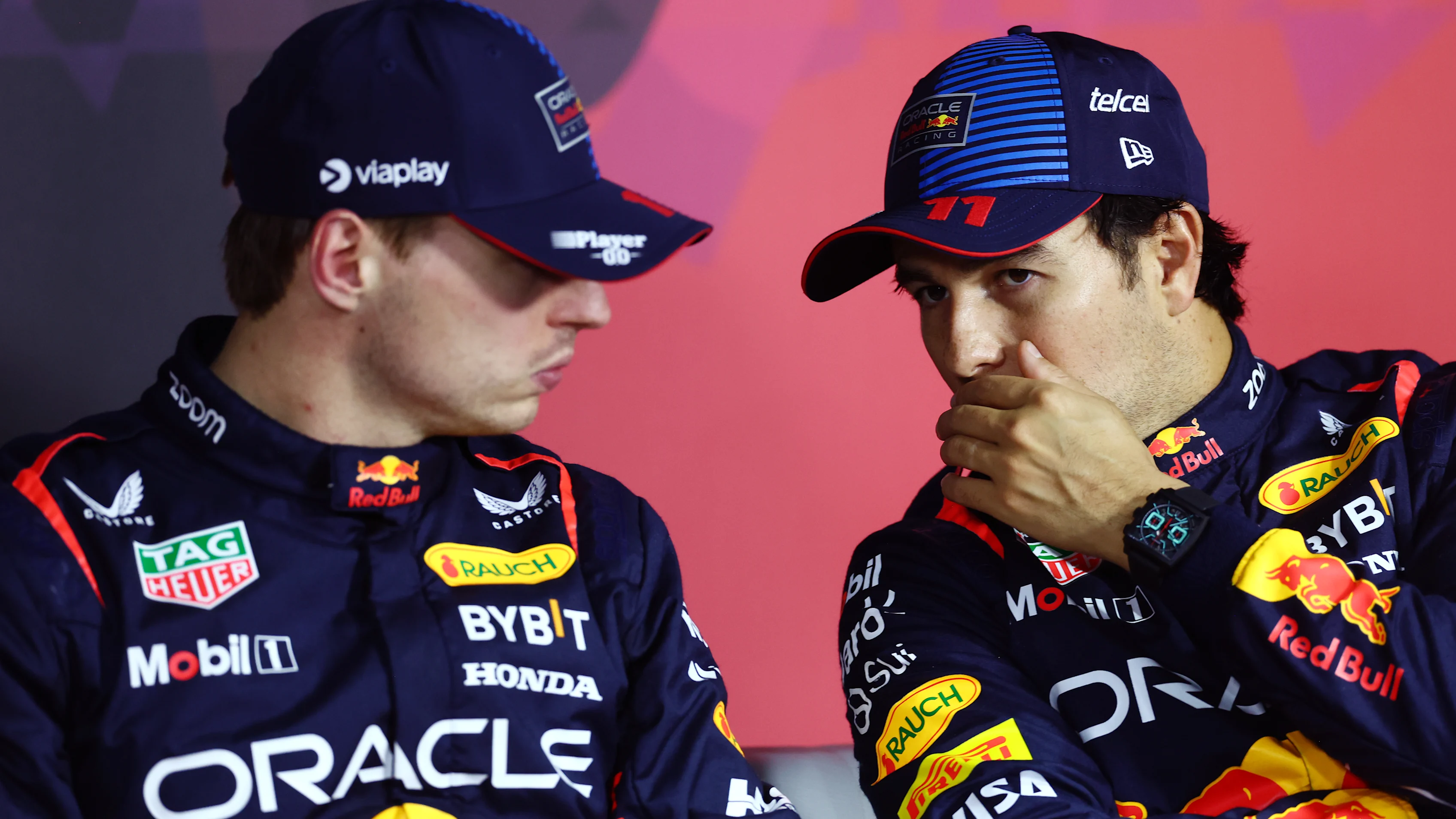 JEDDAH, SAUDI ARABIA - MARCH 08: Third placed qualifier Sergio Perez of Mexico and Oracle Red Bull