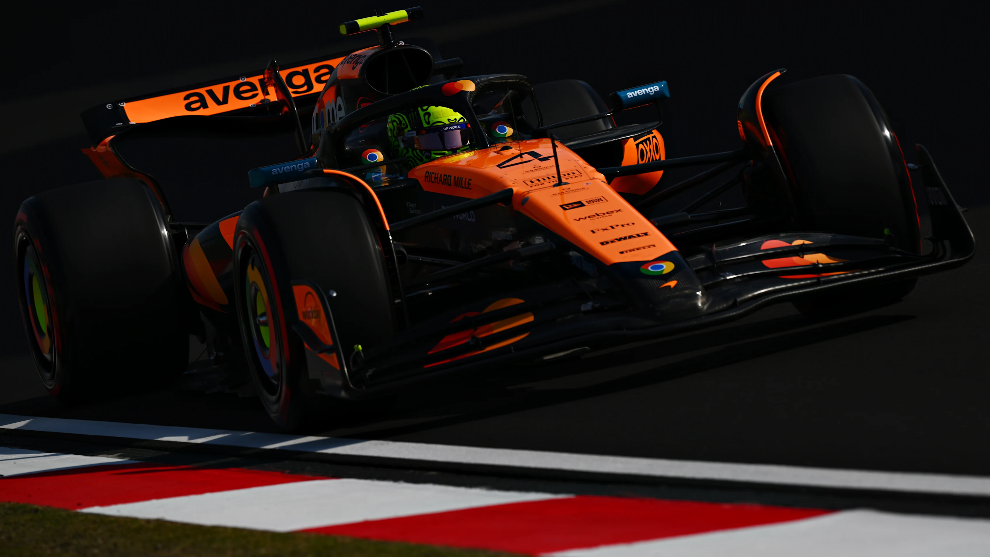 SHANGHAI, CHINA - MARCH 22: Lando Norris of Great Britain driving the (4) McLaren MCL39 Mercedes on