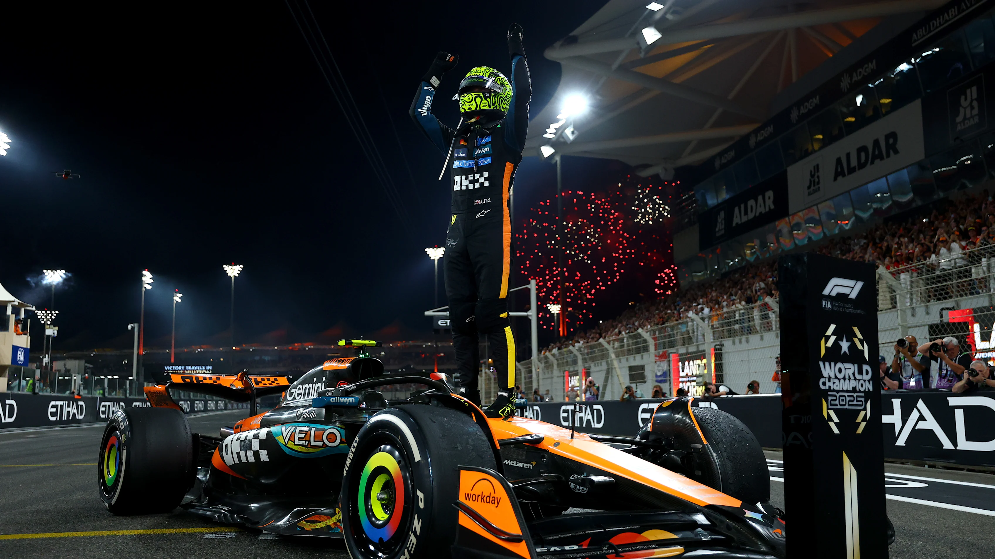 ABU DHABI, UNITED ARAB EMIRATES - DECEMBER 07: 2025 F1 World Drivers Champion and Third placed