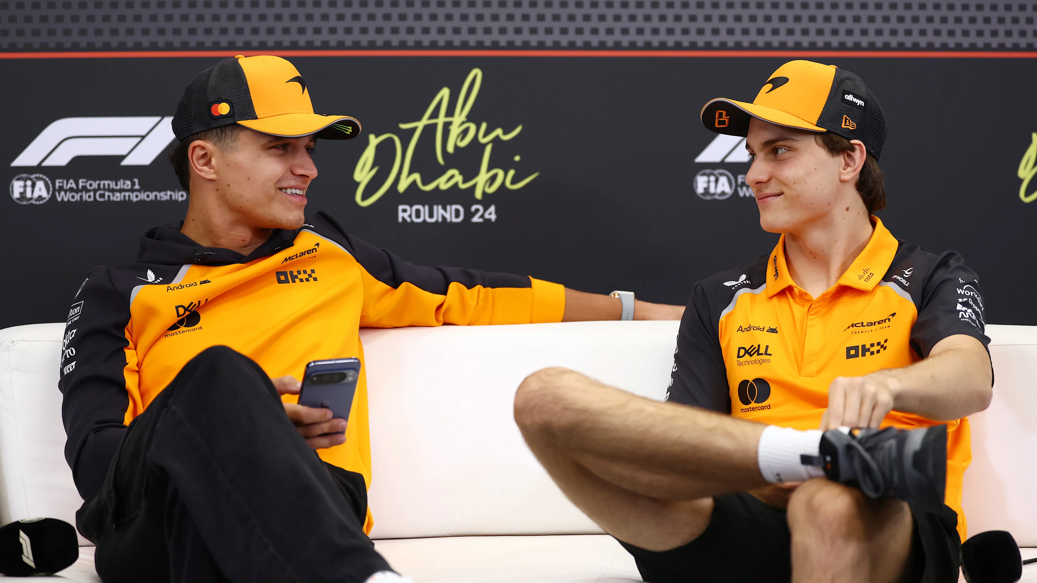 ABU DHABI, UNITED ARAB EMIRATES - DECEMBER 04: Lando Norris of Great Britain and McLaren and Oscar