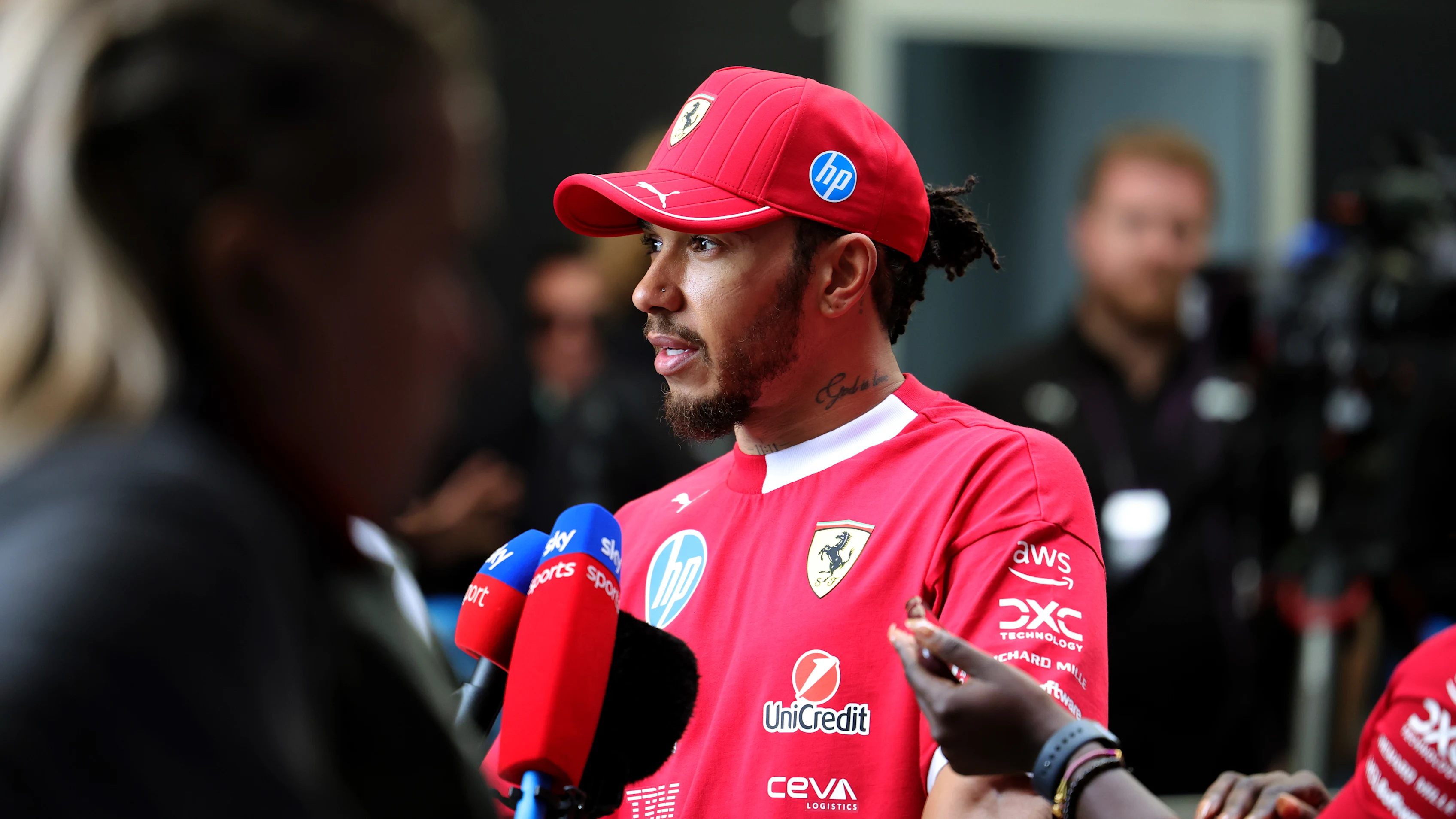 SAO PAULO, BRAZIL - NOVEMBER 09: Lewis Hamilton of Great Britain and Scuderia Ferrari is