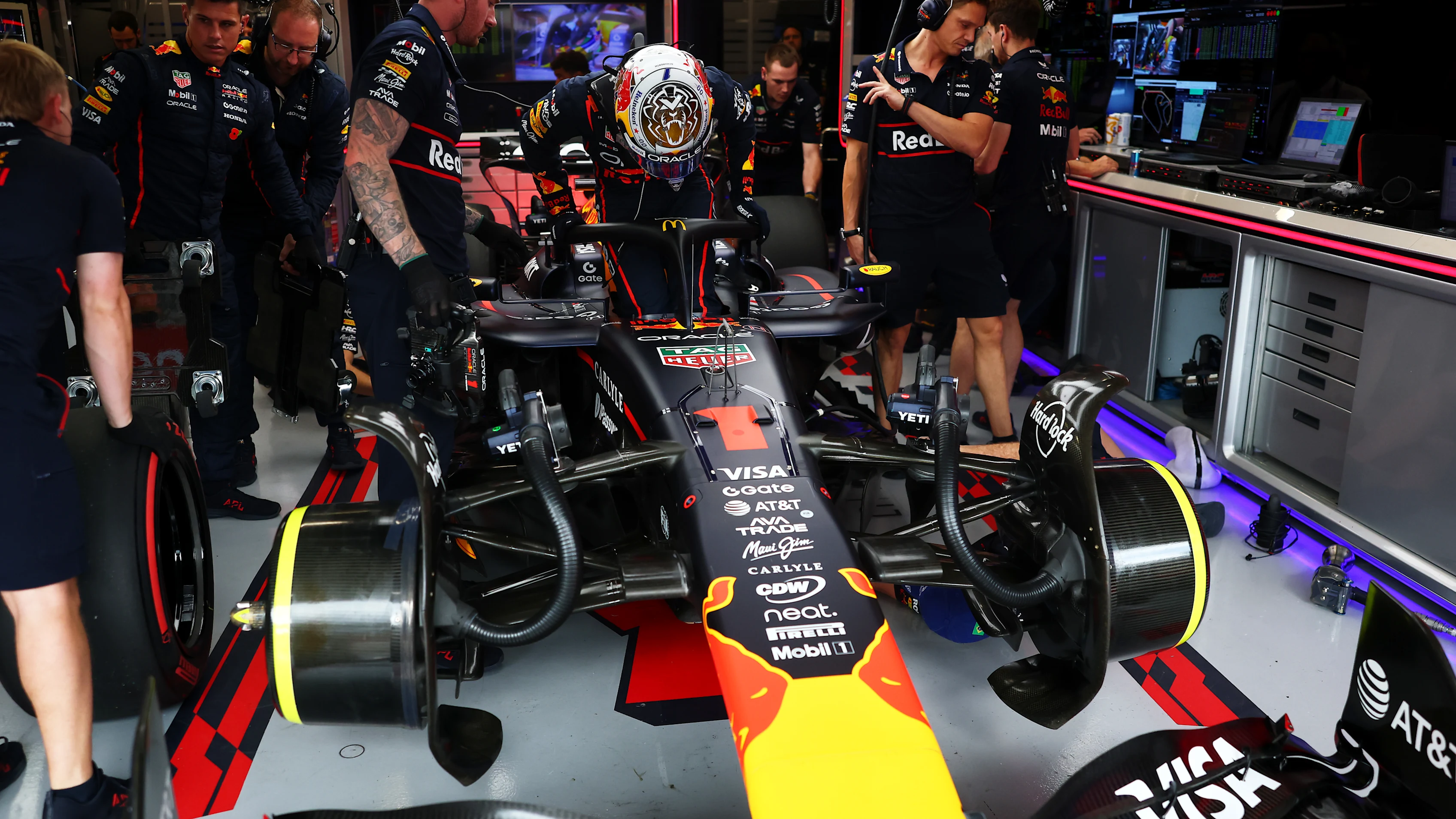 SAO PAULO, BRAZIL - NOVEMBER 08: Max Verstappen of the Netherlands and Oracle Red Bull Racing