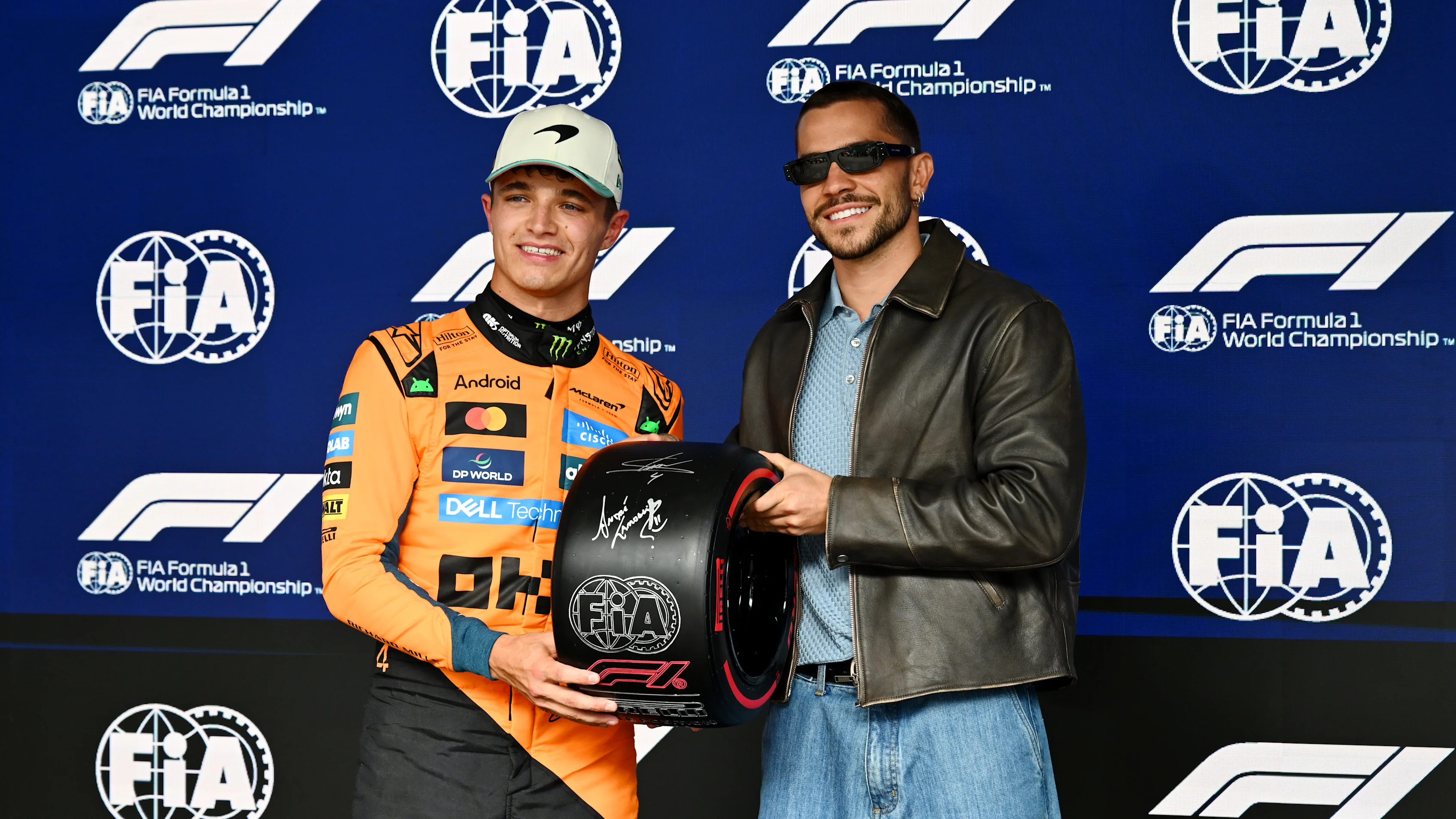 SAO PAULO, BRAZIL - NOVEMBER 08: Pole position qualifier Lando Norris of Great Britain and McLaren