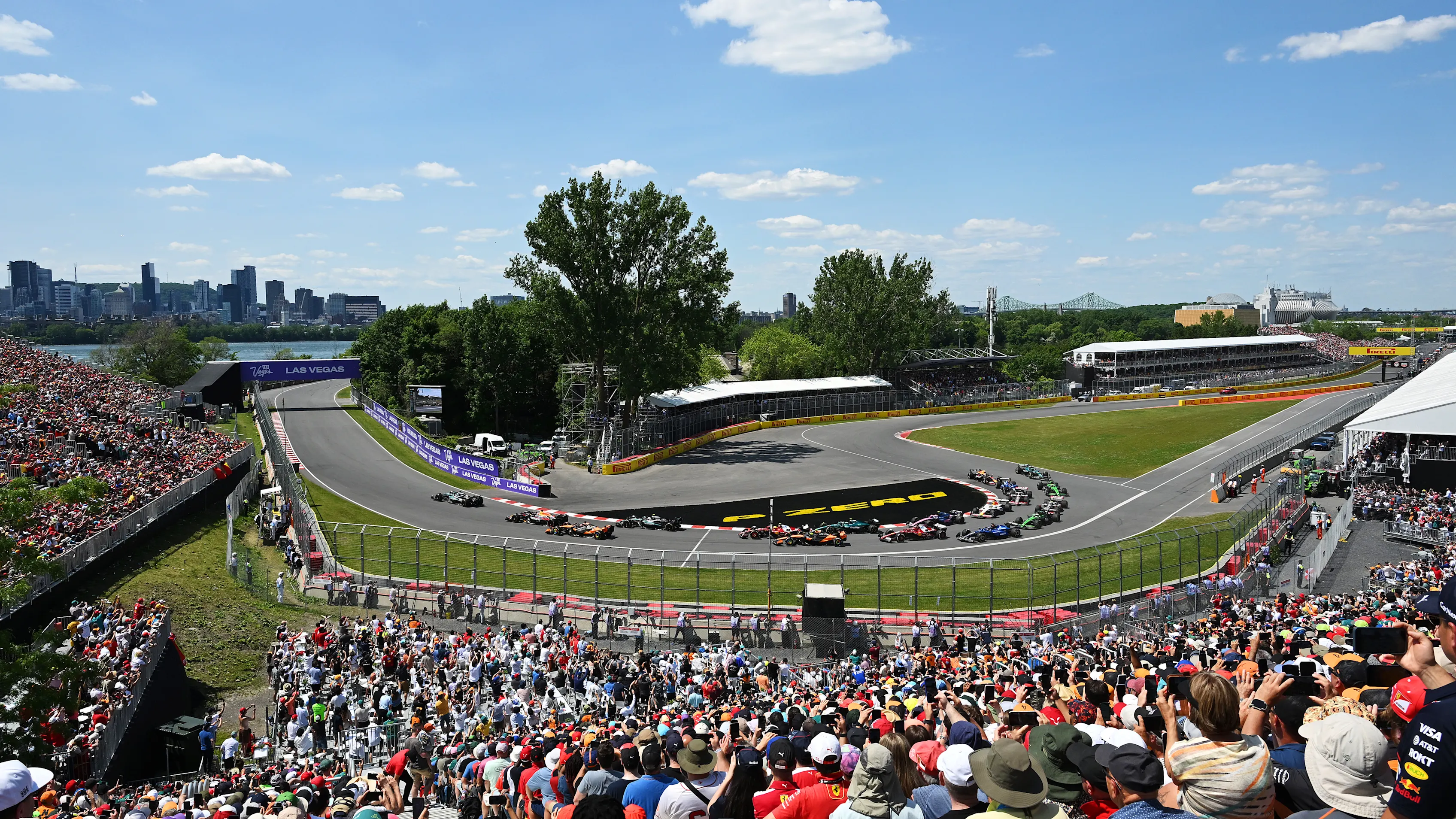 MONTREAL, QUEBEC - JUNE 15: George Russell of Great Britain driving the (63) Mercedes AMG Petronas