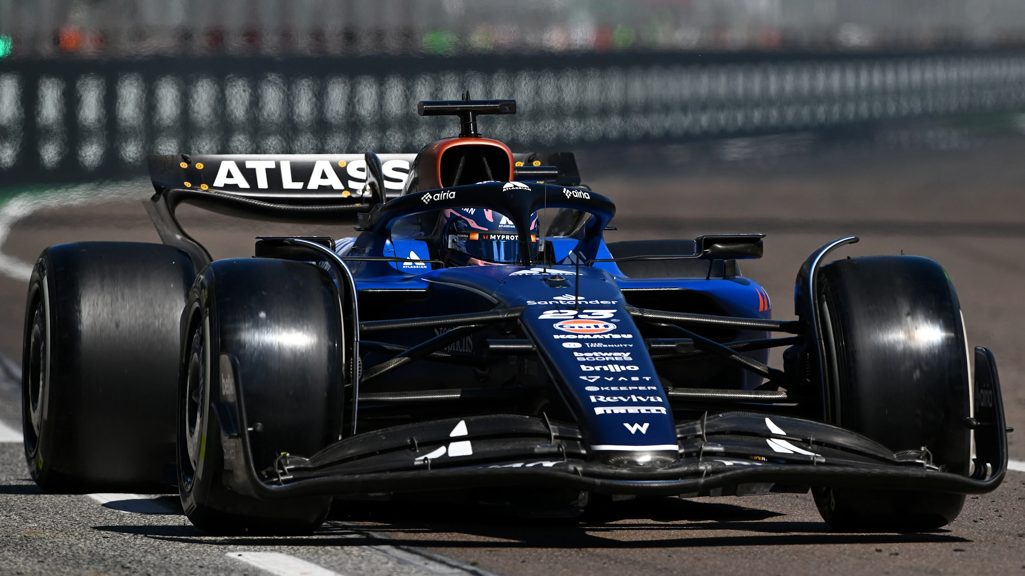 IMOLA, ITALY - MAY 18: Alexander Albon of Thailand driving the (23) Williams FW47 Mercedes on track