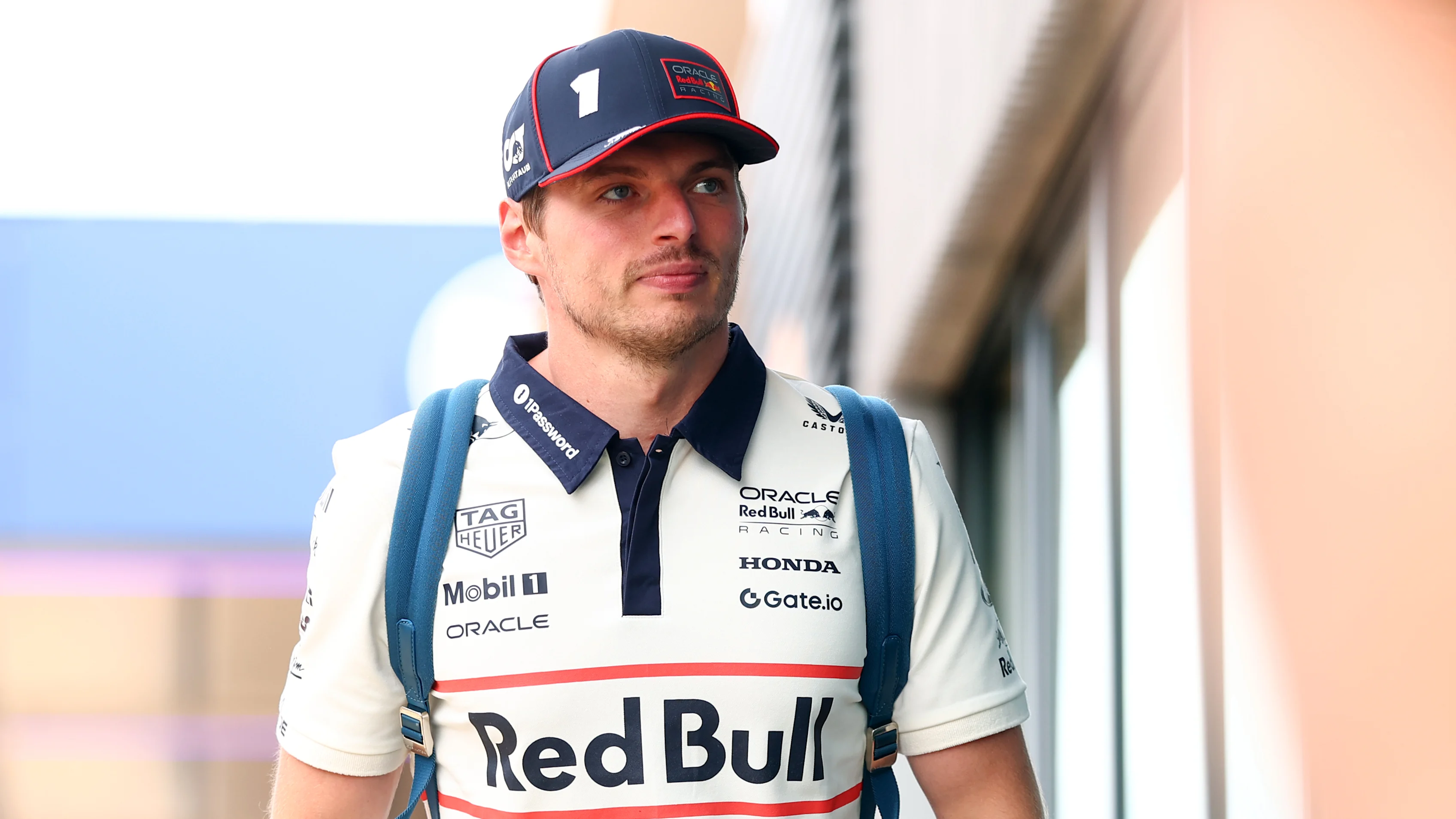 NORTHAMPTON, ENGLAND - JULY 03: Max Verstappen of the Netherlands and Oracle Red Bull Racing looks