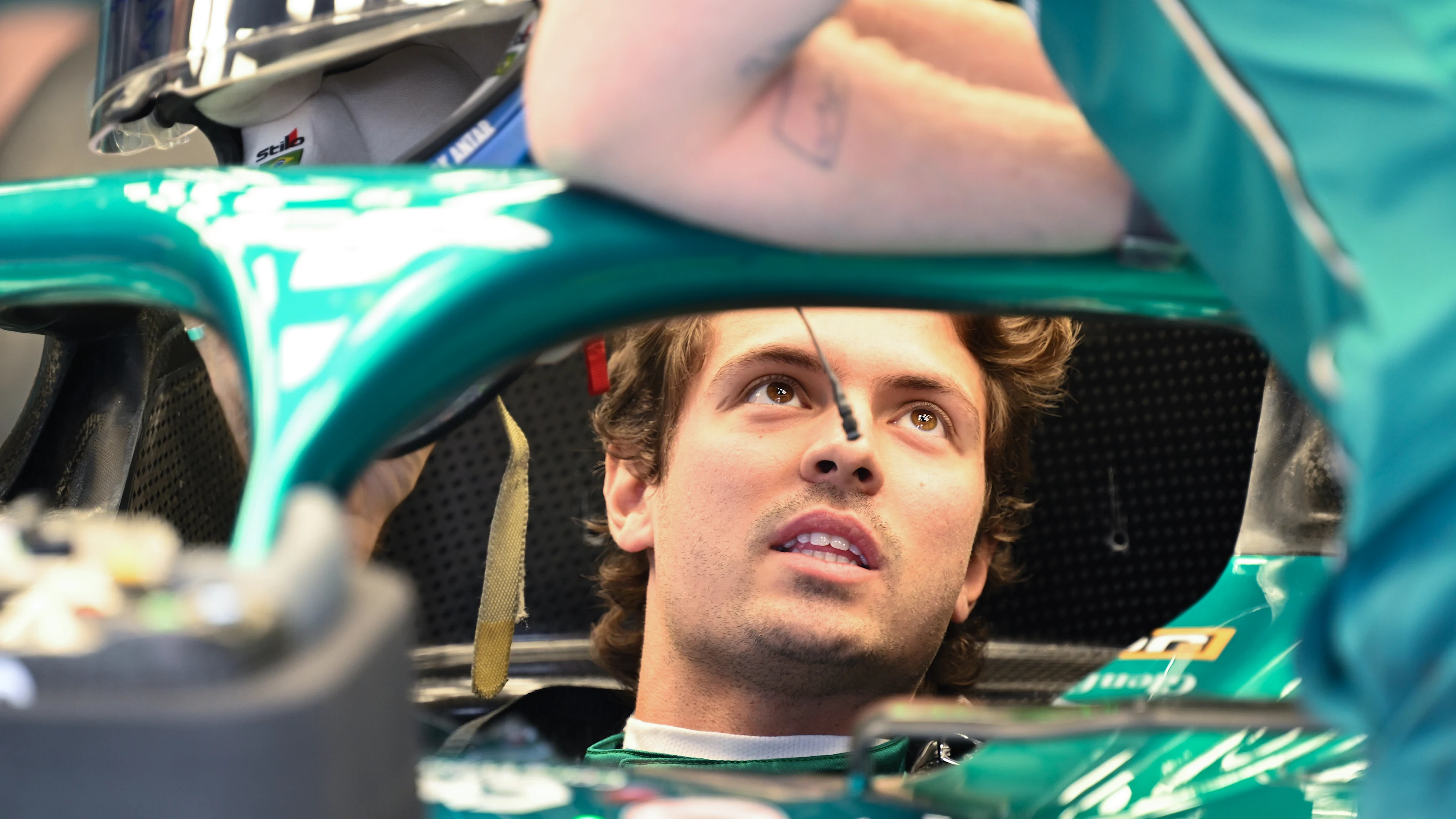 BUDAPEST, HUNGARY - AUGUST 01: Felipe Drugovich of Brazil and Aston Martin F1 Team prepares to