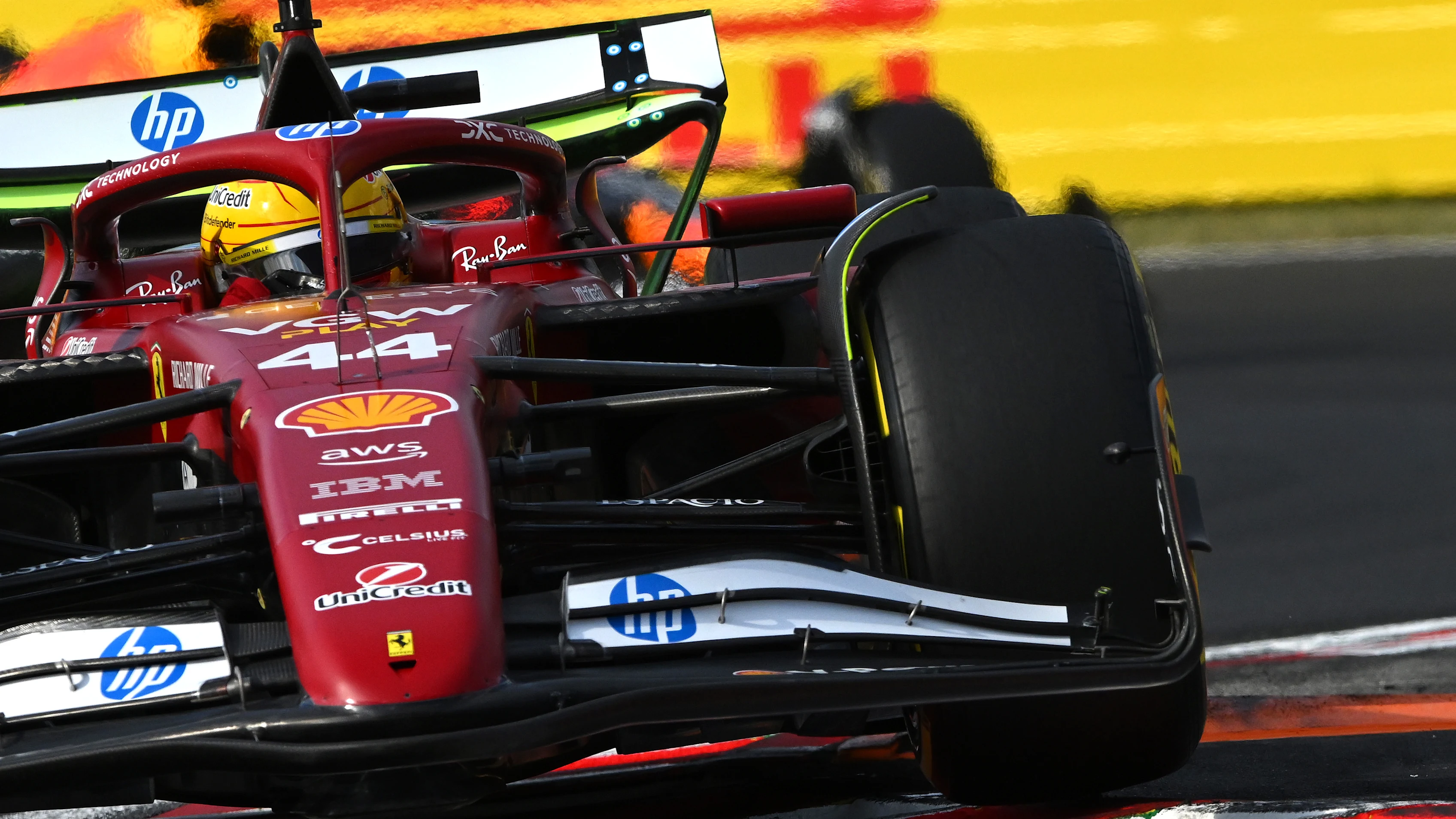BUDAPEST, HUNGARY - AUGUST 01: Lewis Hamilton of Great Britain driving the (44) Scuderia Ferrari