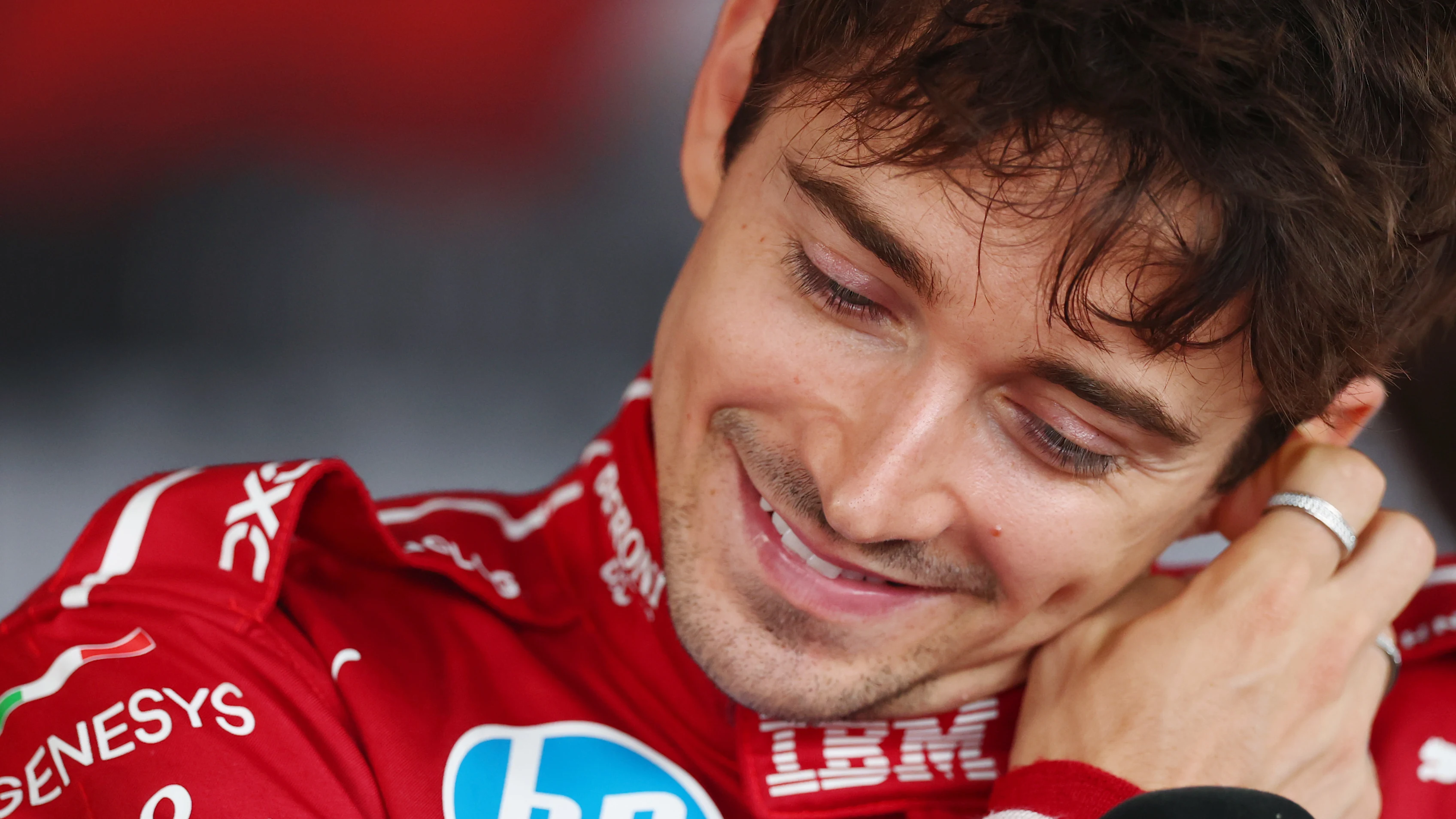 BUDAPEST, HUNGARY - AUGUST 02: Pole position qualifier Charles Leclerc of Monaco and Scuderia
