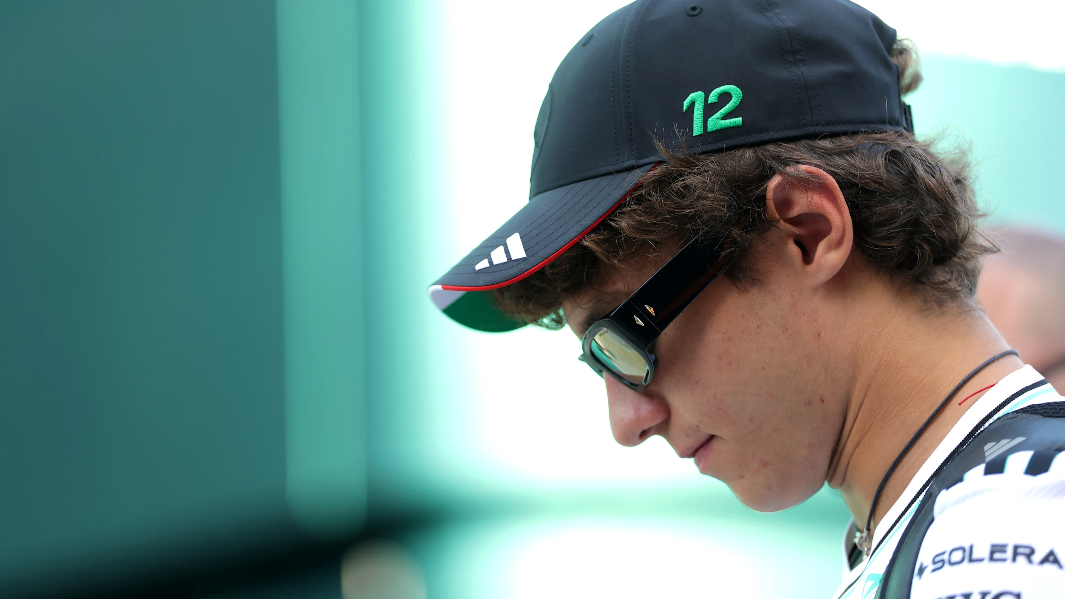 MONZA, ITALY - SEPTEMBER 07: Andrea Kimi Antonelli of Italy and Mercedes AMG Petronas F1 Team looks