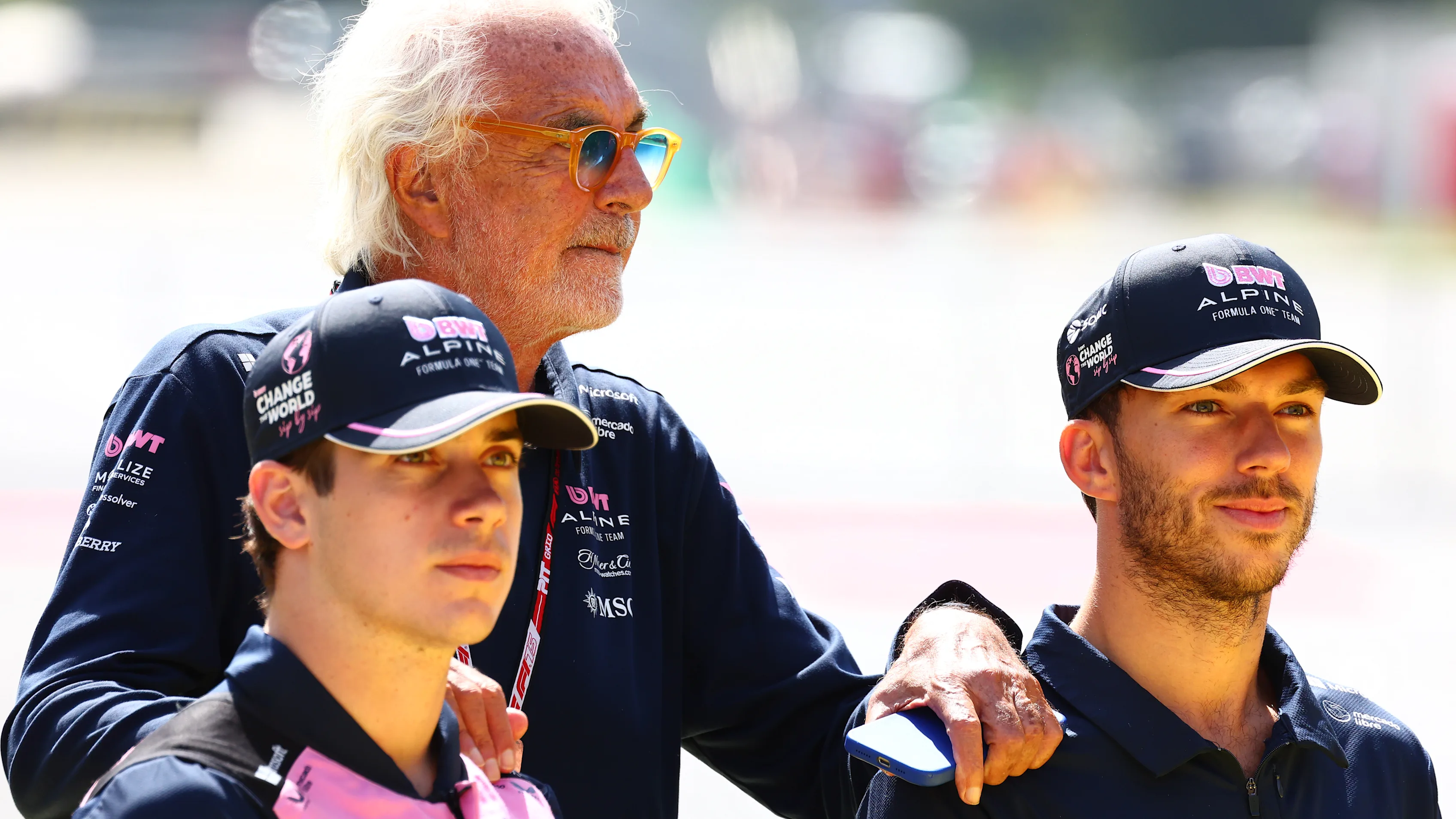 MONZA, ITALY - SEPTEMBER 07: Franco Colapinto of Argentina and Alpine F1 Flavio Briatore, Executive