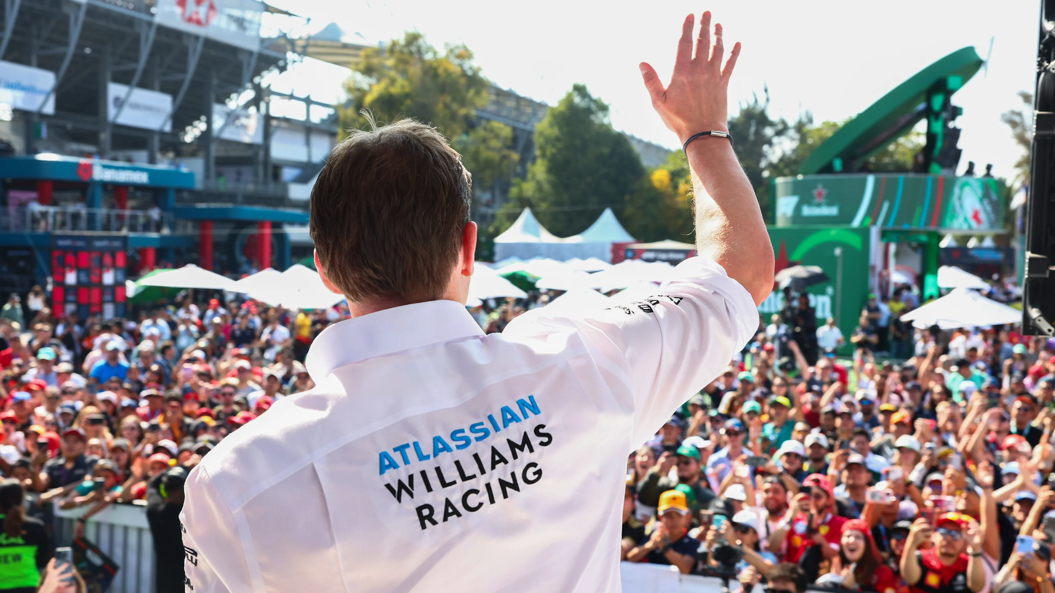 MEXICO CITY, MEXICO - OCTOBER 24: James Vowles Team Principal of Williams at the fan forum during