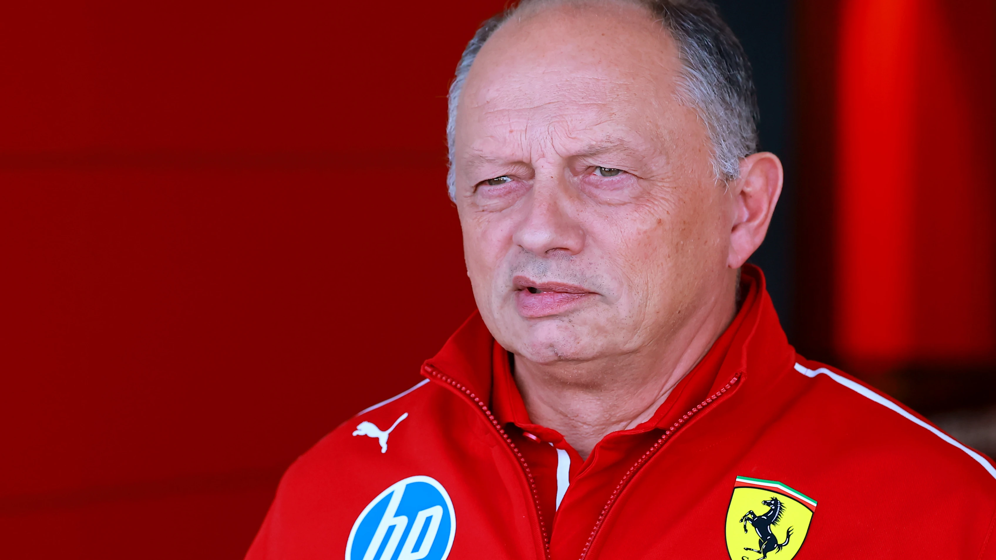 MEXICO CITY, MEXICO - OCTOBER 25: Frederic Vasseur, Team Principal of Scuderia Ferrari looks on in