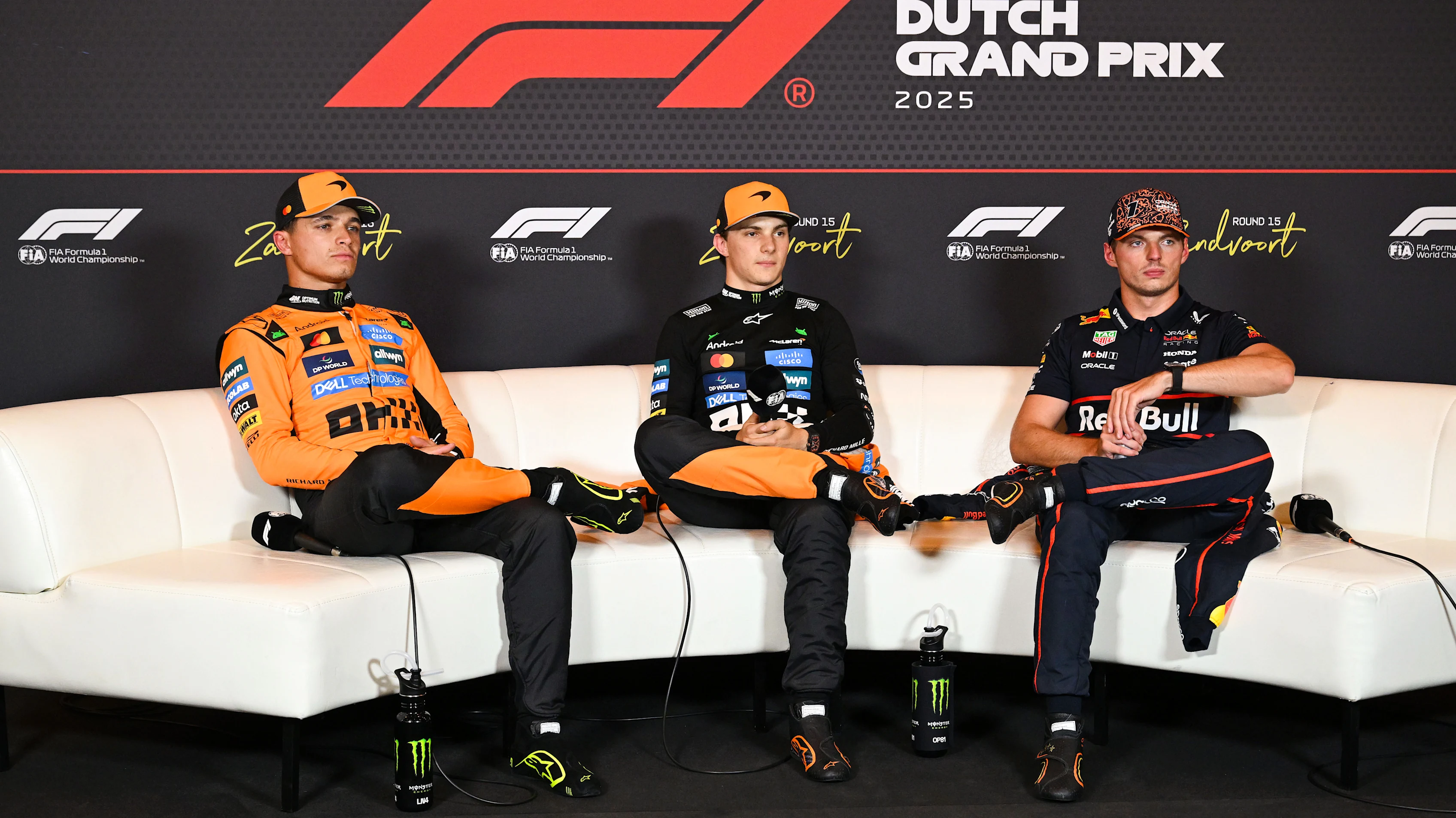 ZANDVOORT, NETHERLANDS - AUGUST 30: Pole position qualifier Oscar Piastri of Australia and McLaren