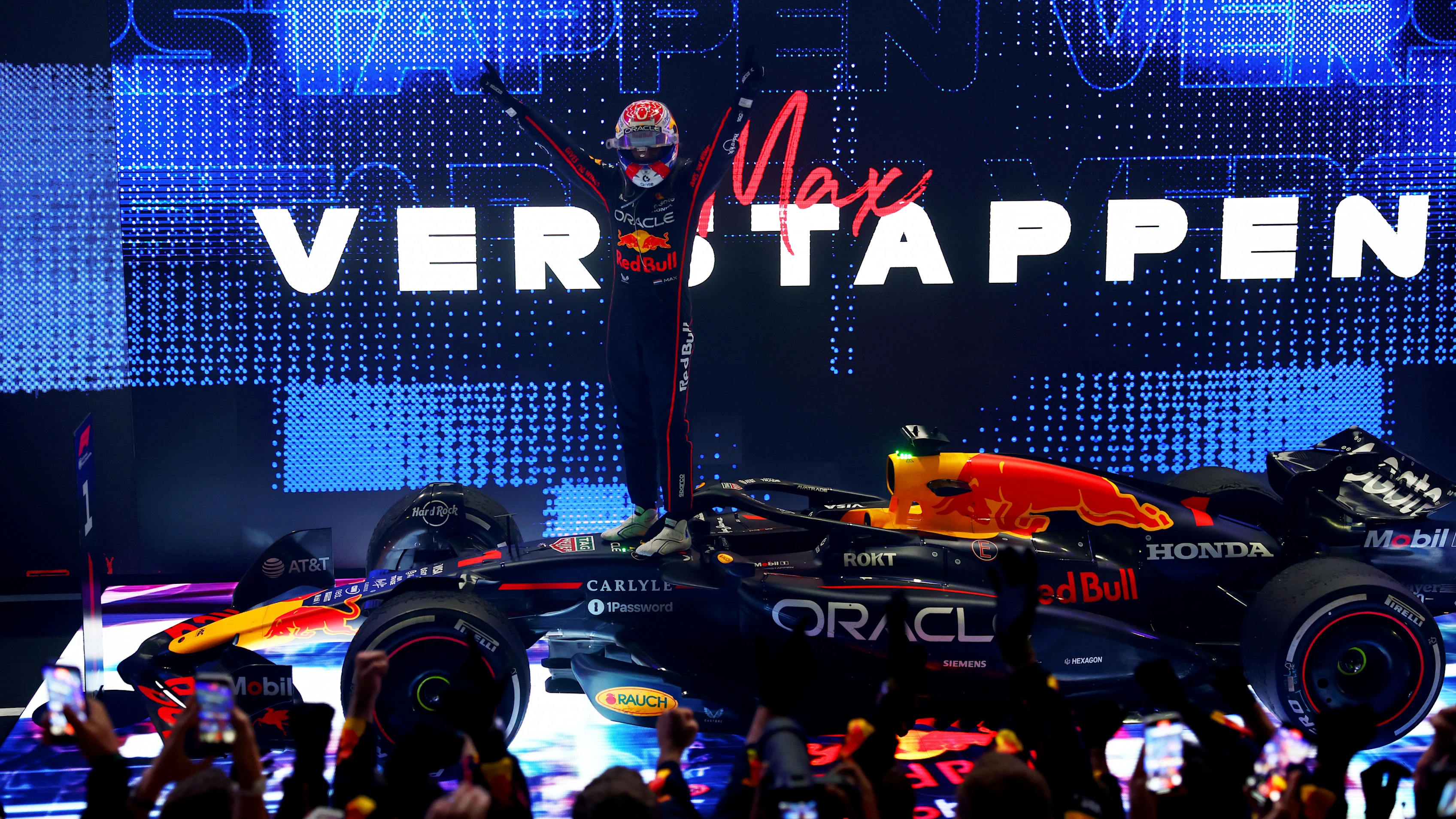 LUSAIL CITY, QATAR - NOVEMBER 30: Race winner Max Verstappen of the Netherlands and Oracle Red Bull