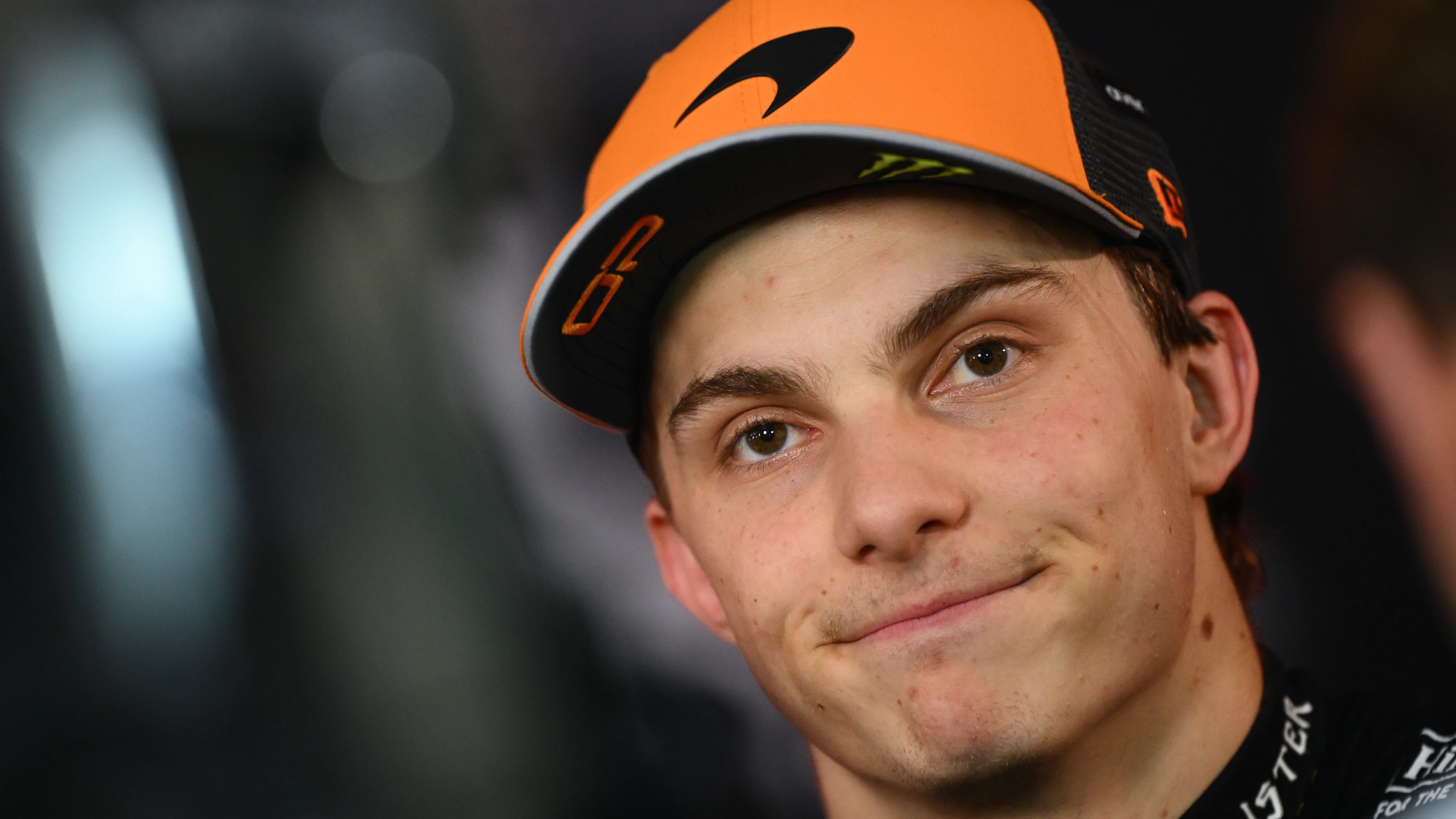 LUSAIL CITY, QATAR - NOVEMBER 30: Second placed Oscar Piastri of Australia and McLaren is interviewed during the F1 Grand Prix of Qatar at Lusail International Circuit on November 30, 2025 in Lusail City, Qatar. (Photo by Clive Mason/Getty Images)