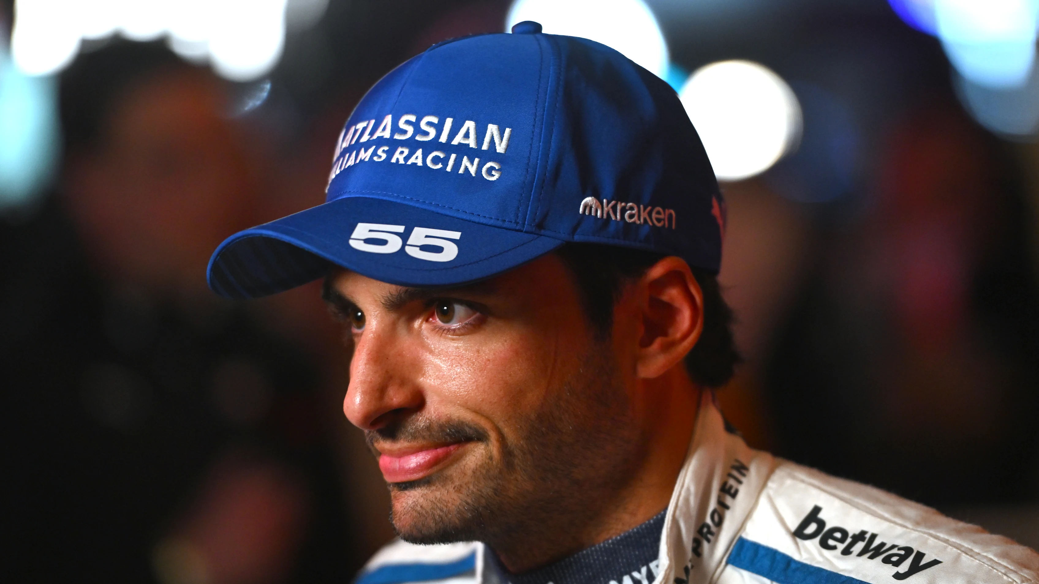 LUSAIL CITY, QATAR - NOVEMBER 28: Carlos Sainz of Spain and Williams is interviewed during Sprint