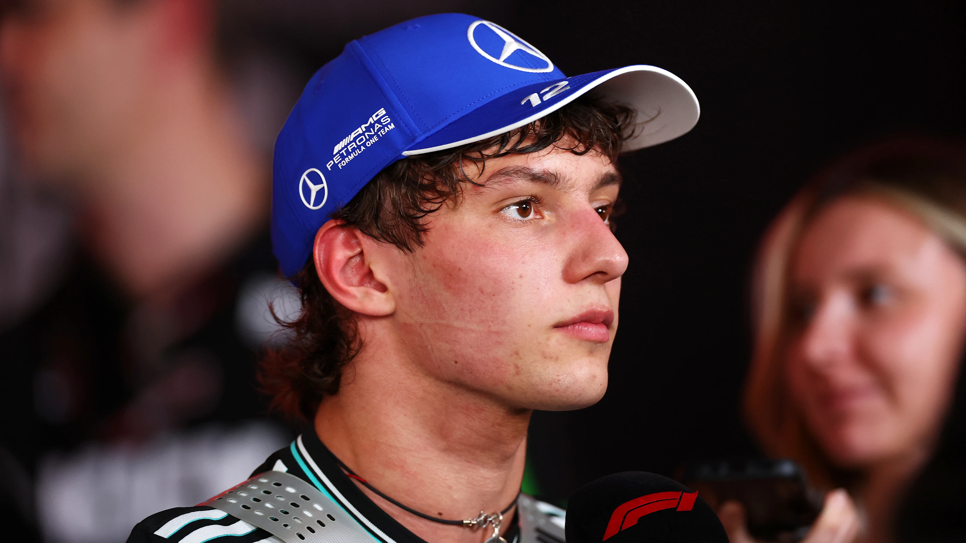 LUSAIL CITY, QATAR - NOVEMBER 29: Sixth placed Andrea Kimi Antonelli of Italy and Mercedes AMG