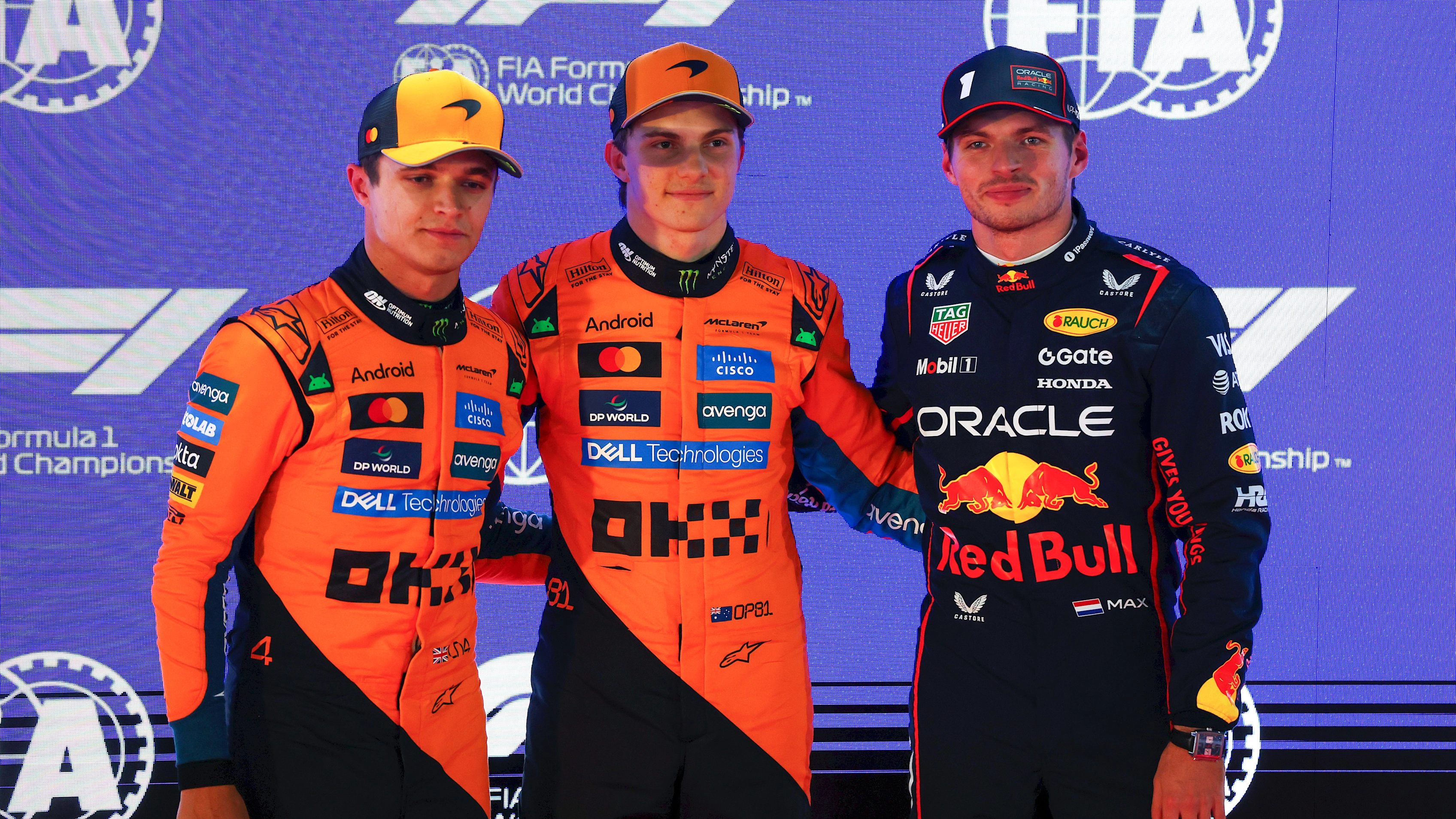 LUSAIL CITY, QATAR - NOVEMBER 29: Pole position qualifier Oscar Piastri of Australia and McLaren