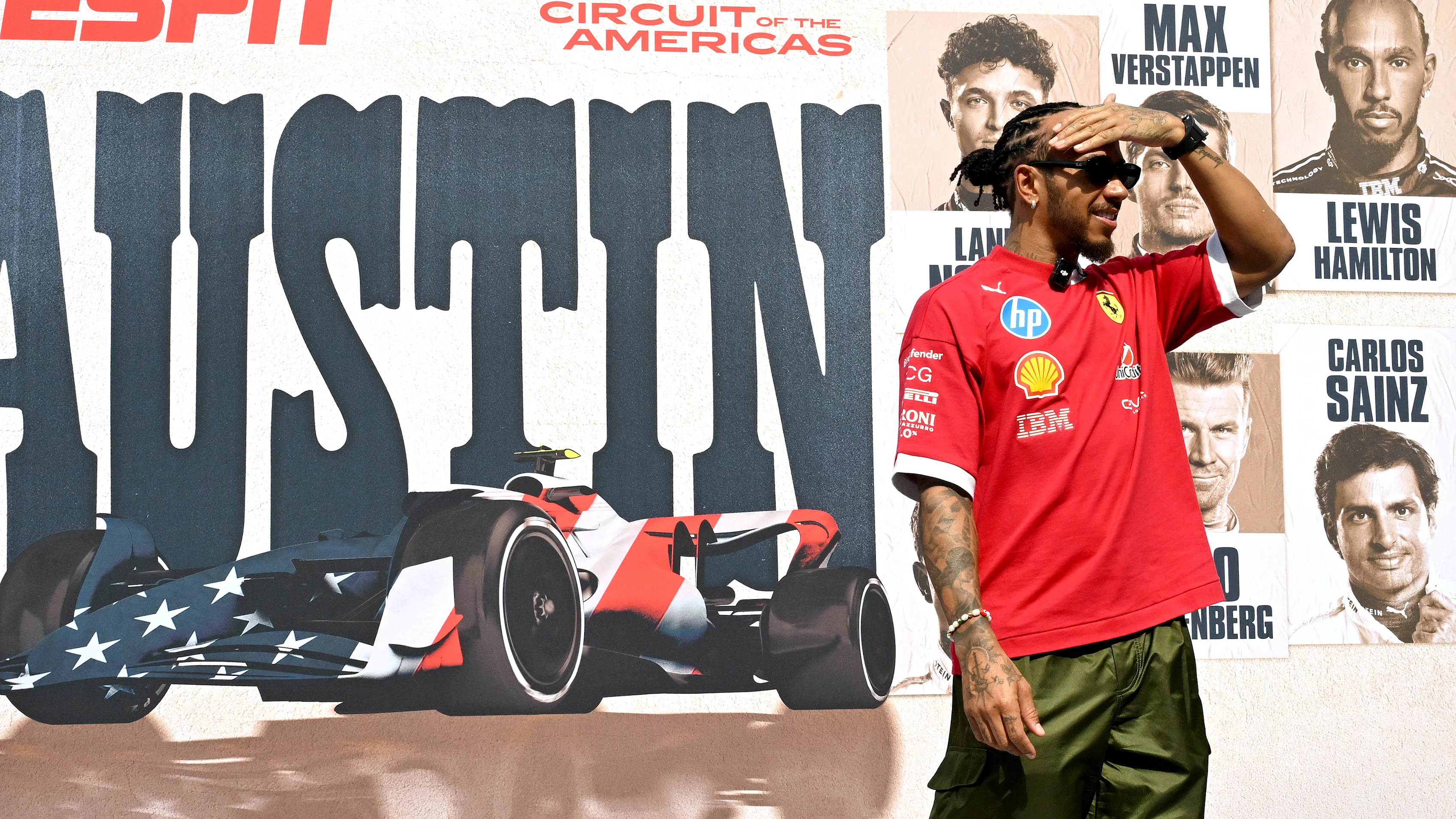 AUSTIN, TEXAS - OCTOBER 16: Lewis Hamilton of Great Britain and Scuderia Ferrari looks on in the