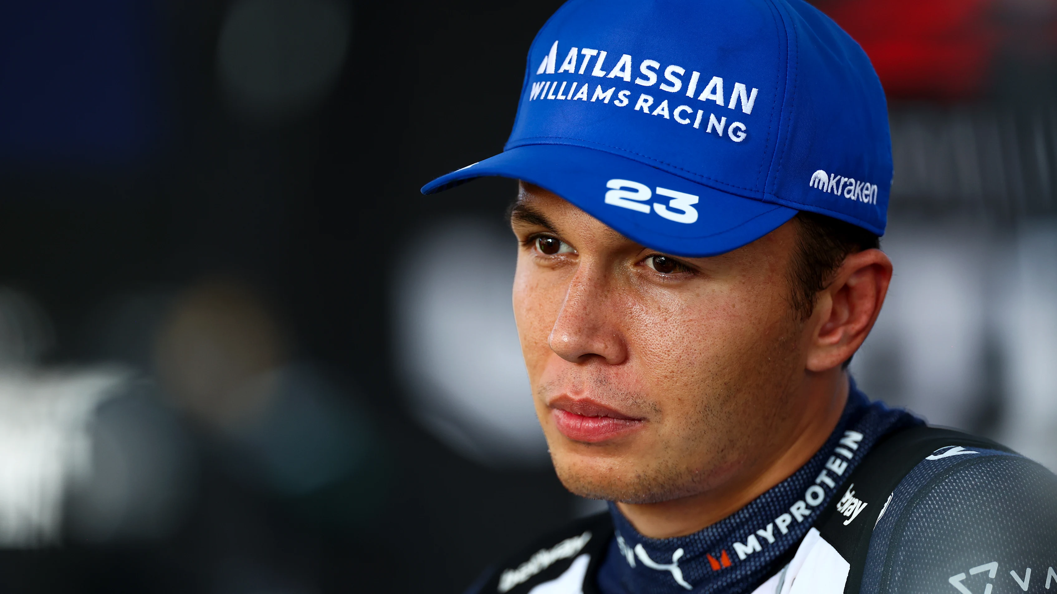 AUSTIN, TEXAS - OCTOBER 18: Nineteenth placed qualifier Alexander Albon of Thailand and Williams is