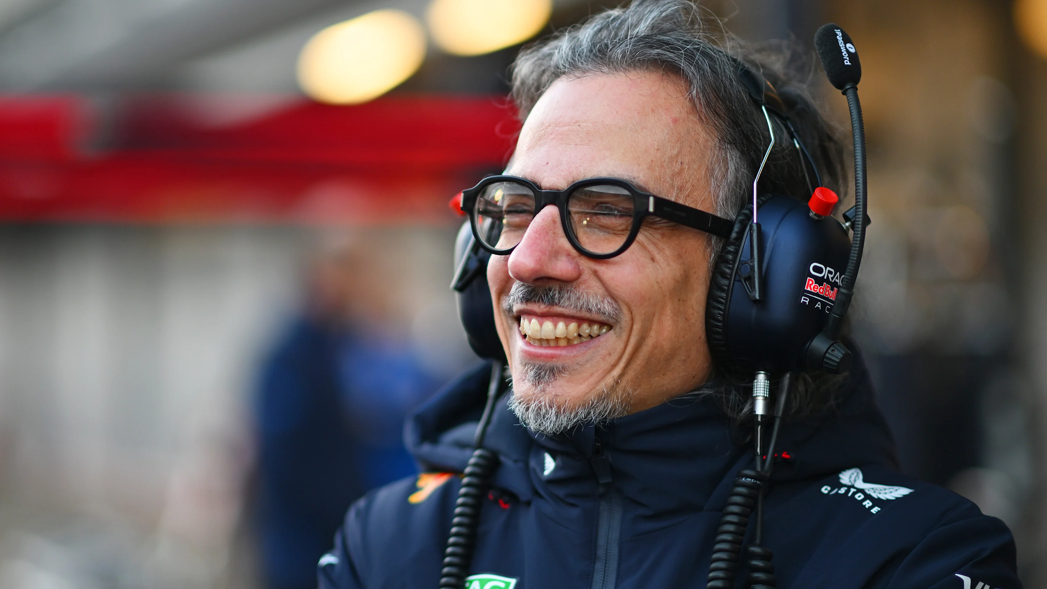MONTMELO, SPAIN - JANUARY 26: Laurent Mekies, Team Principal of Oracle Red Bull Racing looks on in