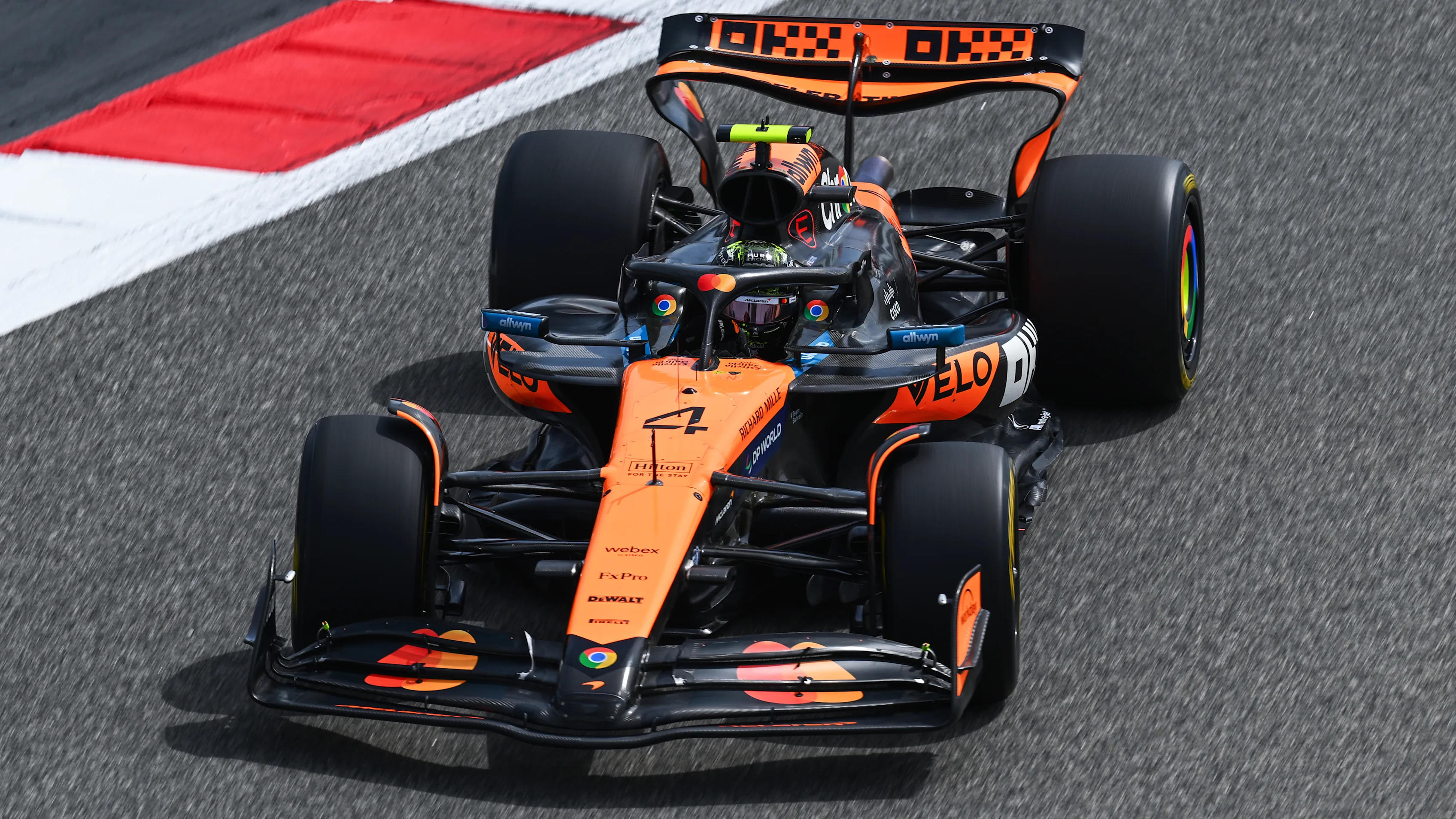 BAHRAIN, BAHRAIN - FEBRUARY 28: Lando Norris of Great Britain driving the (4) McLaren MCL39