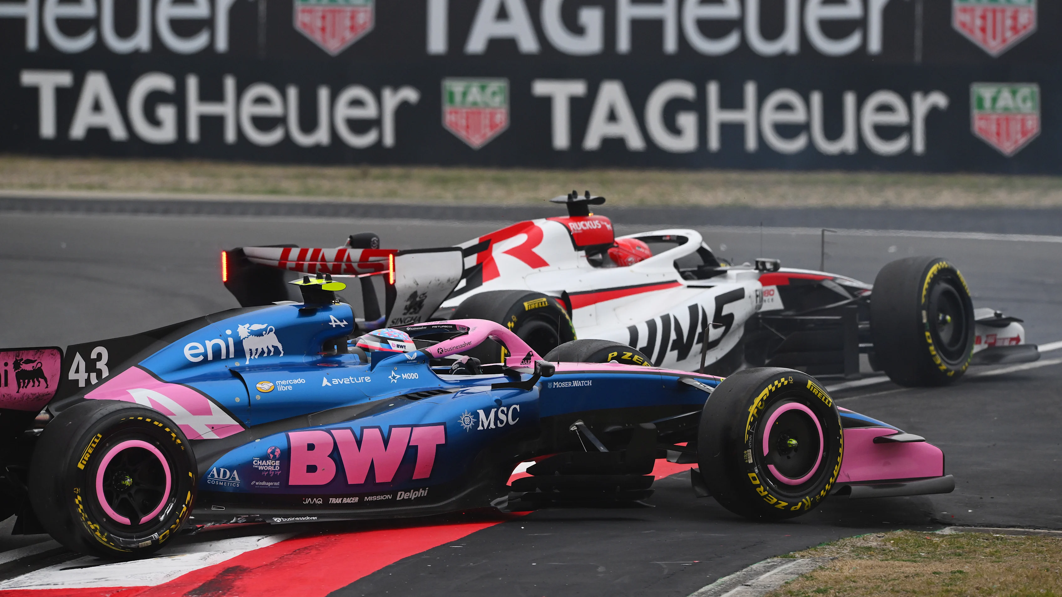 SHANGHAI, CHINA - MARCH 15: Esteban Ocon of France driving the (31) Haas F1 VF-26 Ferrari and