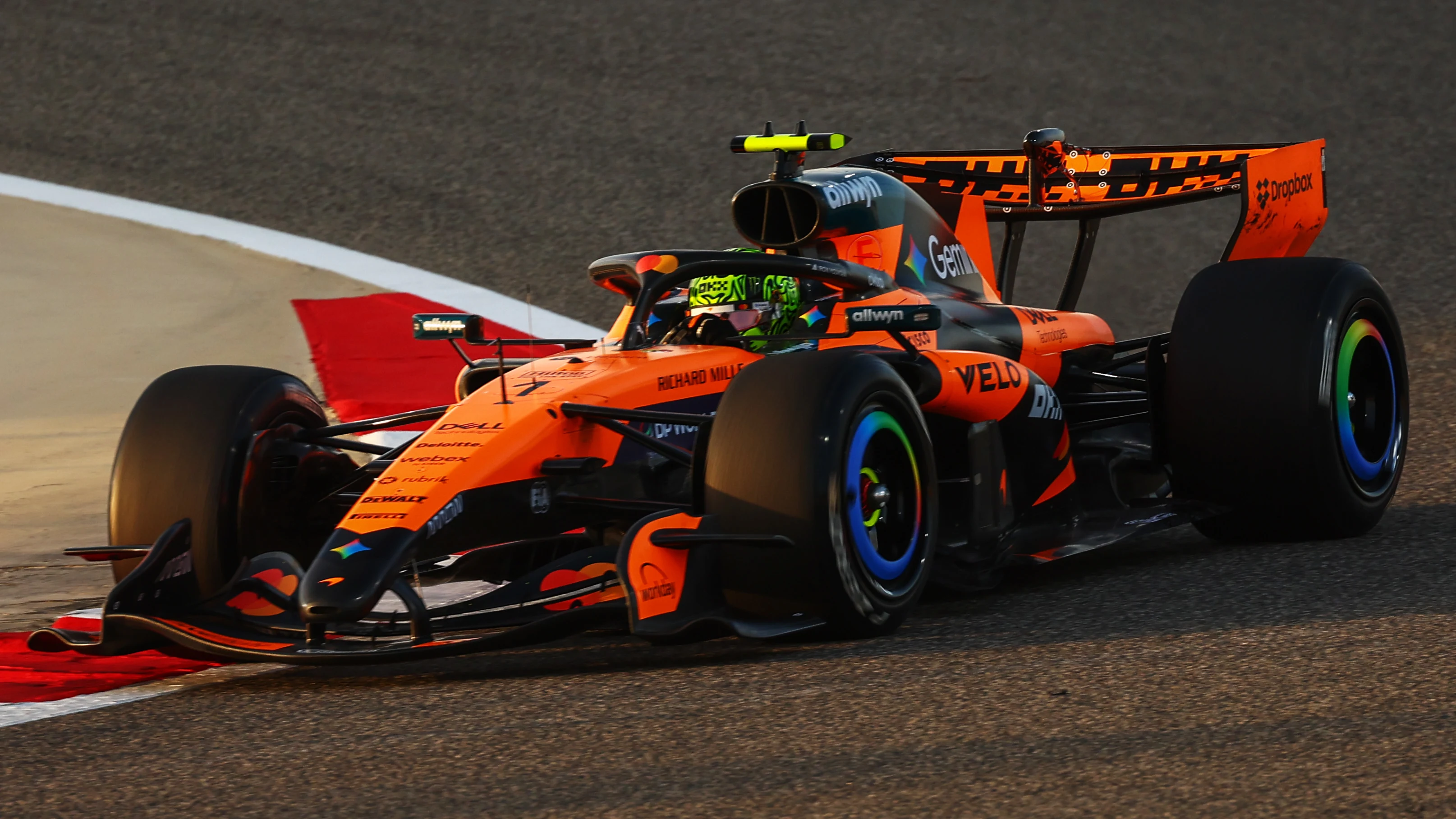 BAHRAIN, BAHRAIN - FEBRUARY 11: Lando Norris of Great Britain driving the (1) McLaren MCL40