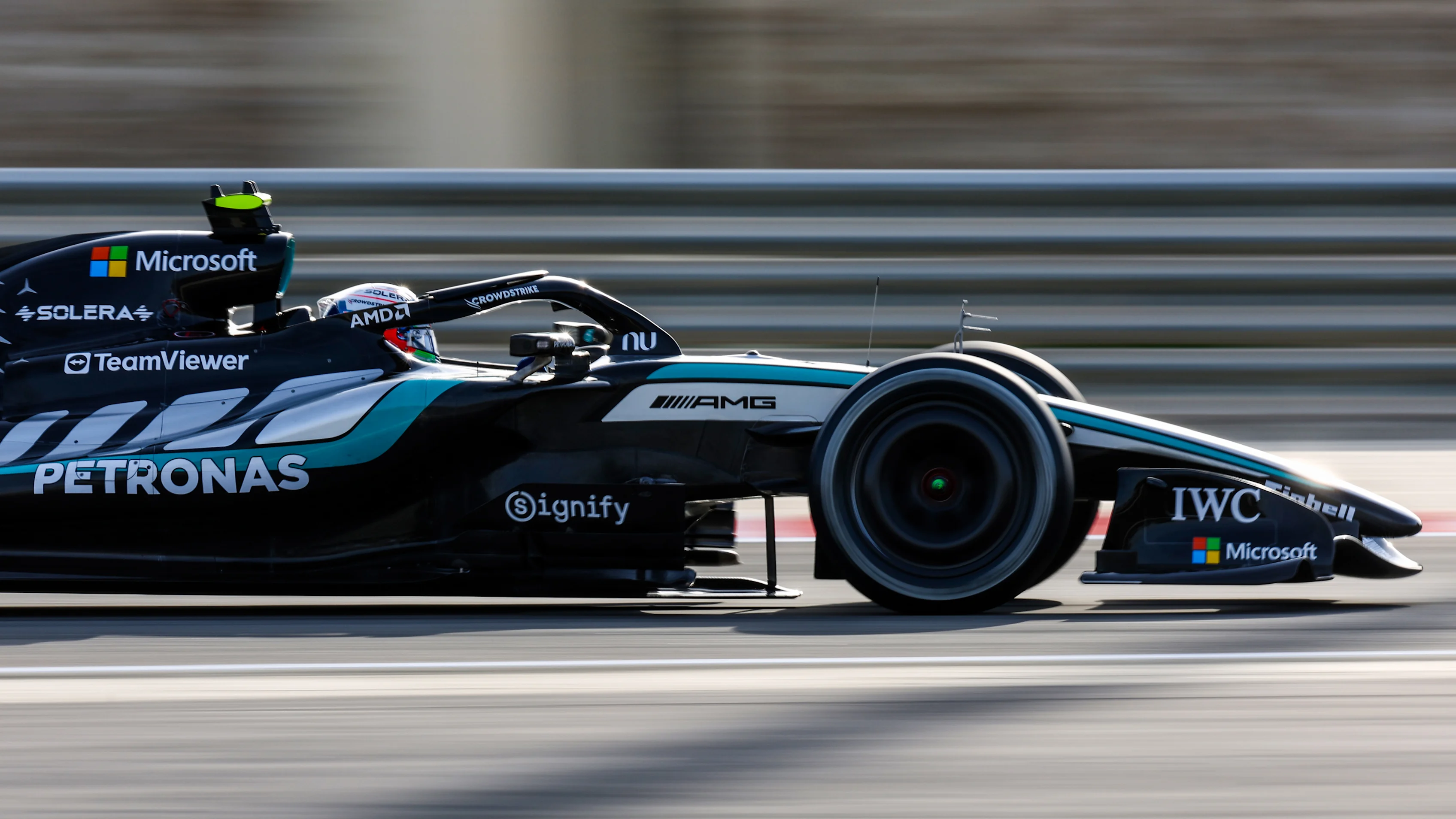 BAHRAIN, BAHRAIN - FEBRUARY 11: Andrea Kimi Antonelli of Italy driving the (12) Mercedes AMG