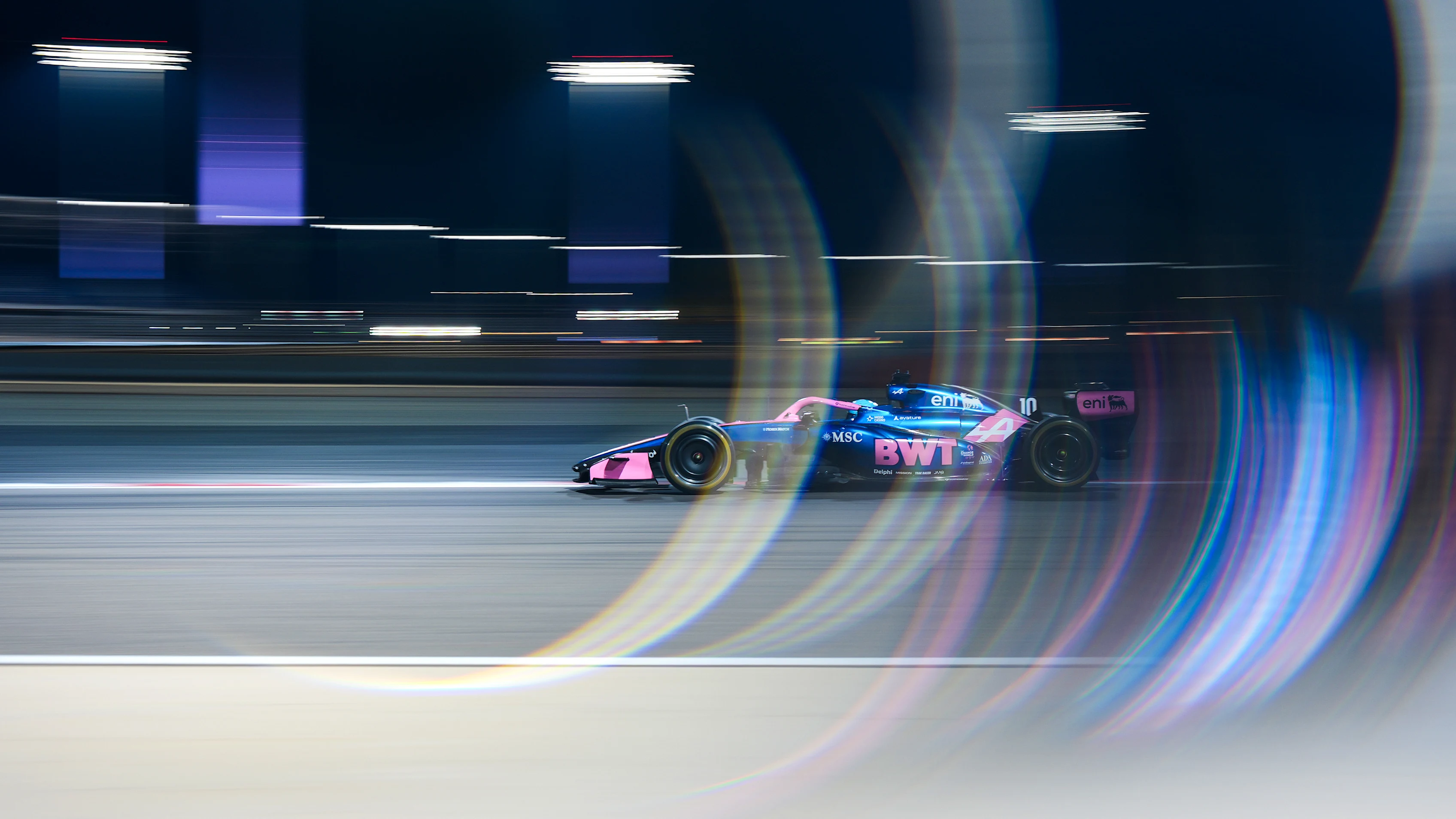 BAHRAIN, BAHRAIN - FEBRUARY 20: (EDITORS NOTE: A special effects camera filter was used for this