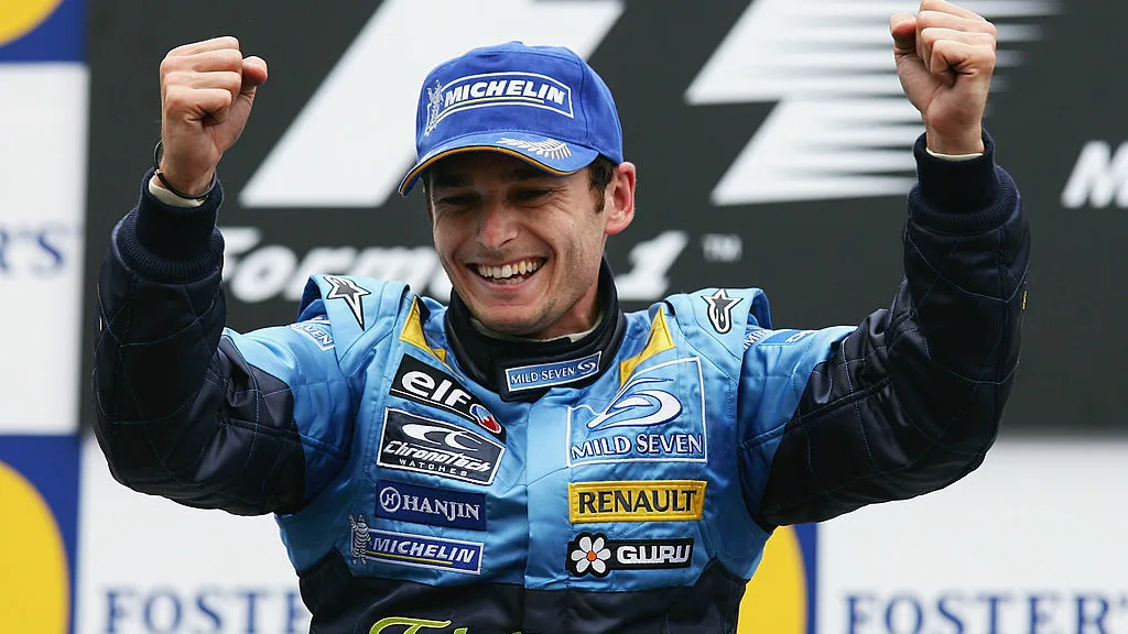 MELBOURNE, AUSTRALIA - MARCH 6: Giancarlo Fisichella of Italy and the Renault Team celebrates his