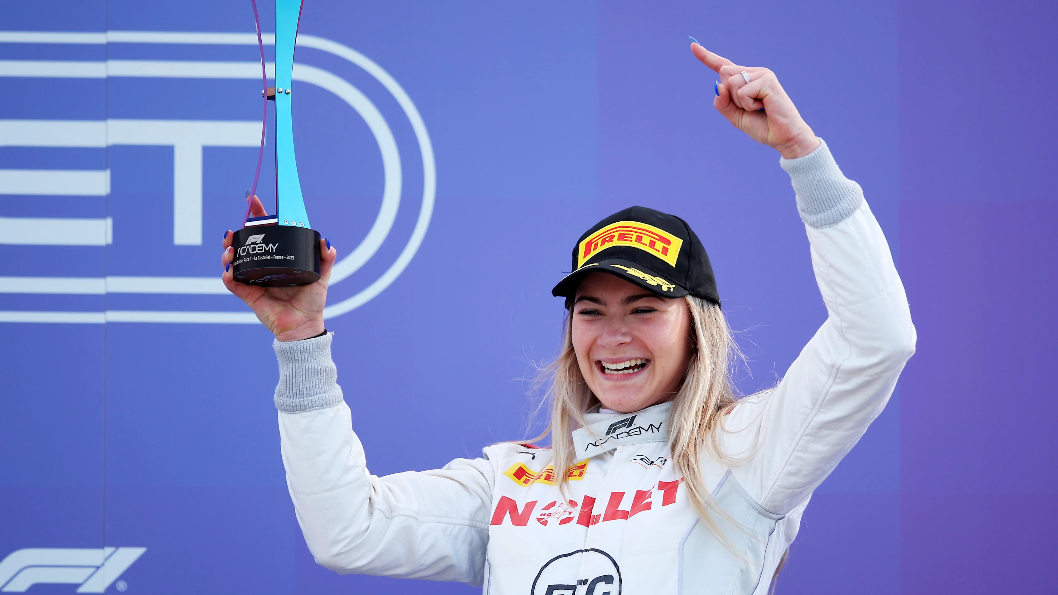 LE CASTELLET, FRANCE - JULY 30: Third placed Lola Lovinfosse of France and Campos Racing (2)