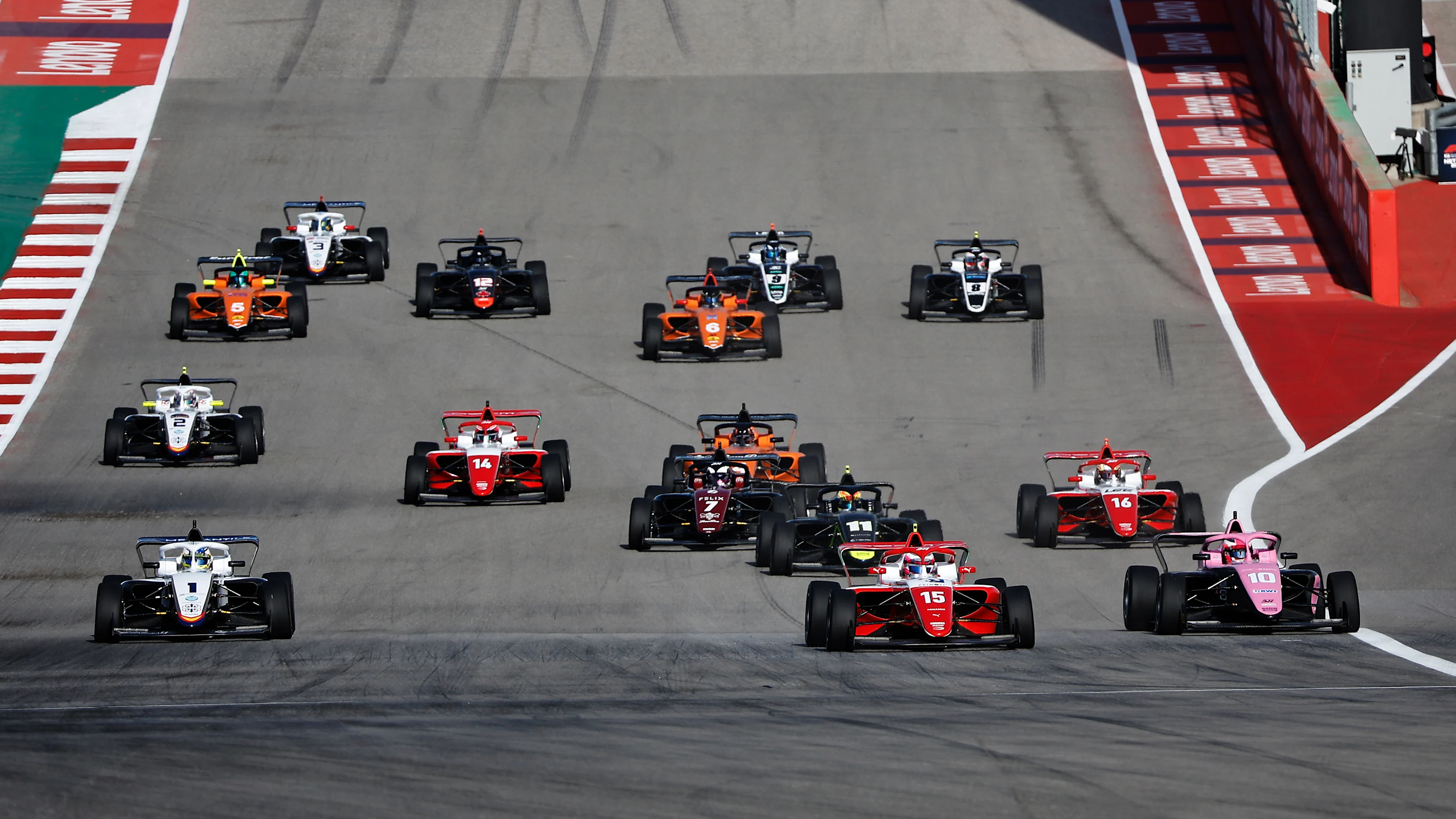 AUSTIN, TEXAS - OCTOBER 21: Marta Garcia of Spain and PREMA Racing (15) and Abbi Pulling of Great